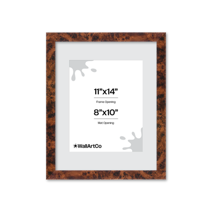 11" x 14" Amber Burlwood Lucca Wall Frame