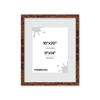 16" x 20" Amber Burlwood Lucca Wall Frame