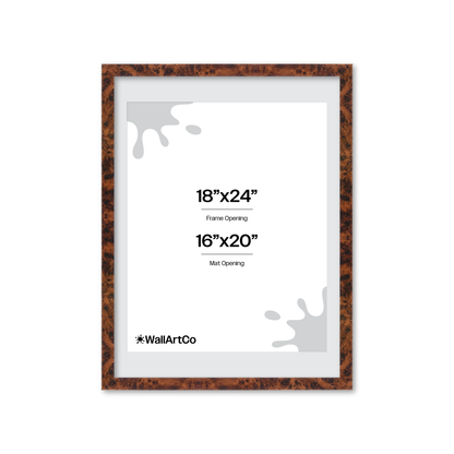 18" x 24" Amber Burlwood Lucca Wall Frame