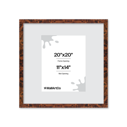 20" x 20" Amber Burlwood Lucca Wall Frame