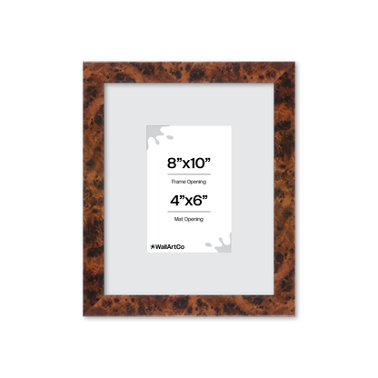 8" x 10" Amber Burlwood Lucca Wall Frame