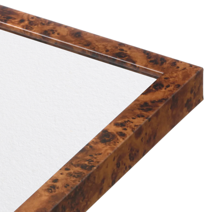 corner of the Amber Burlwood Lucca Wall Frame