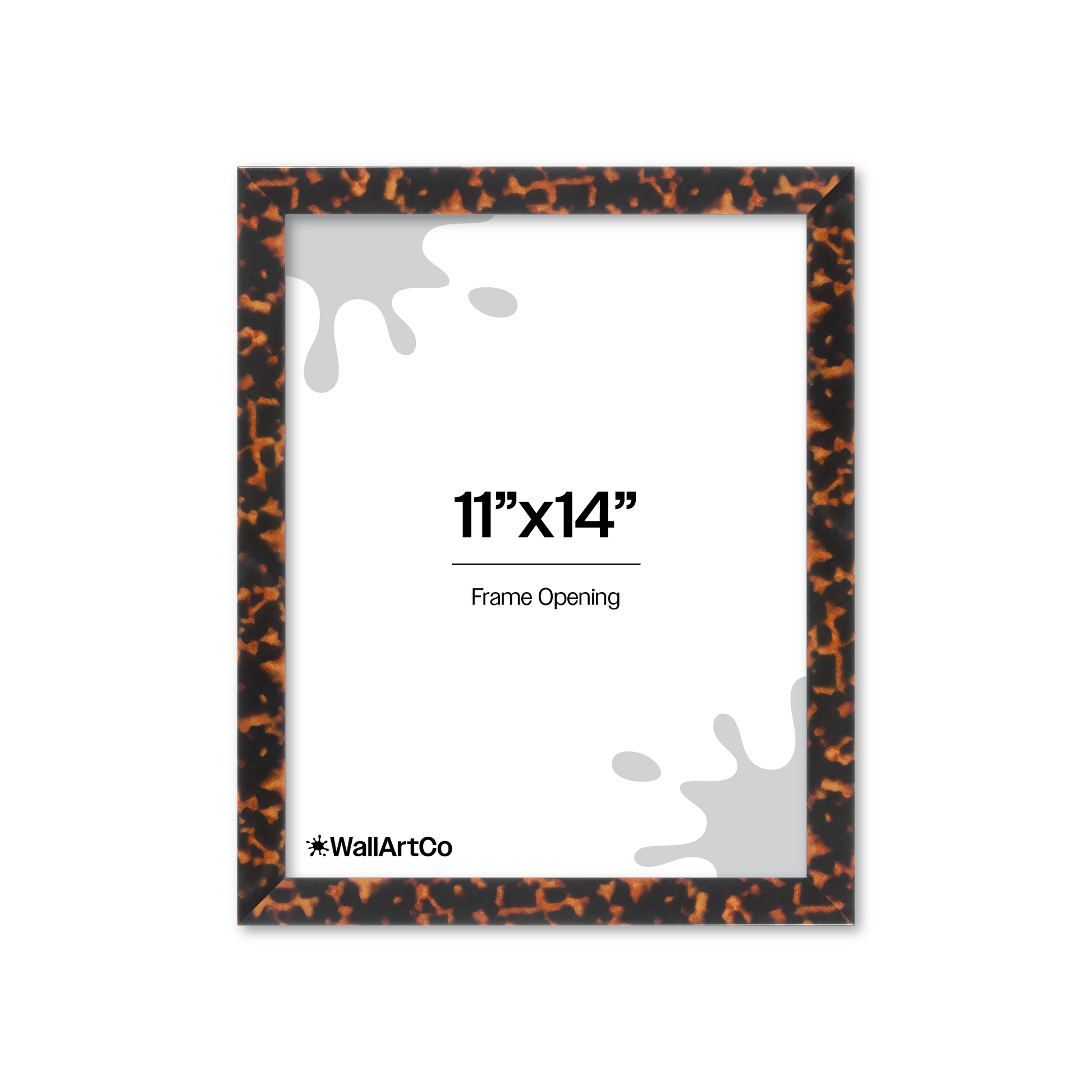 11" x 14" Tortoise Burlwood Lucca Wall Frame