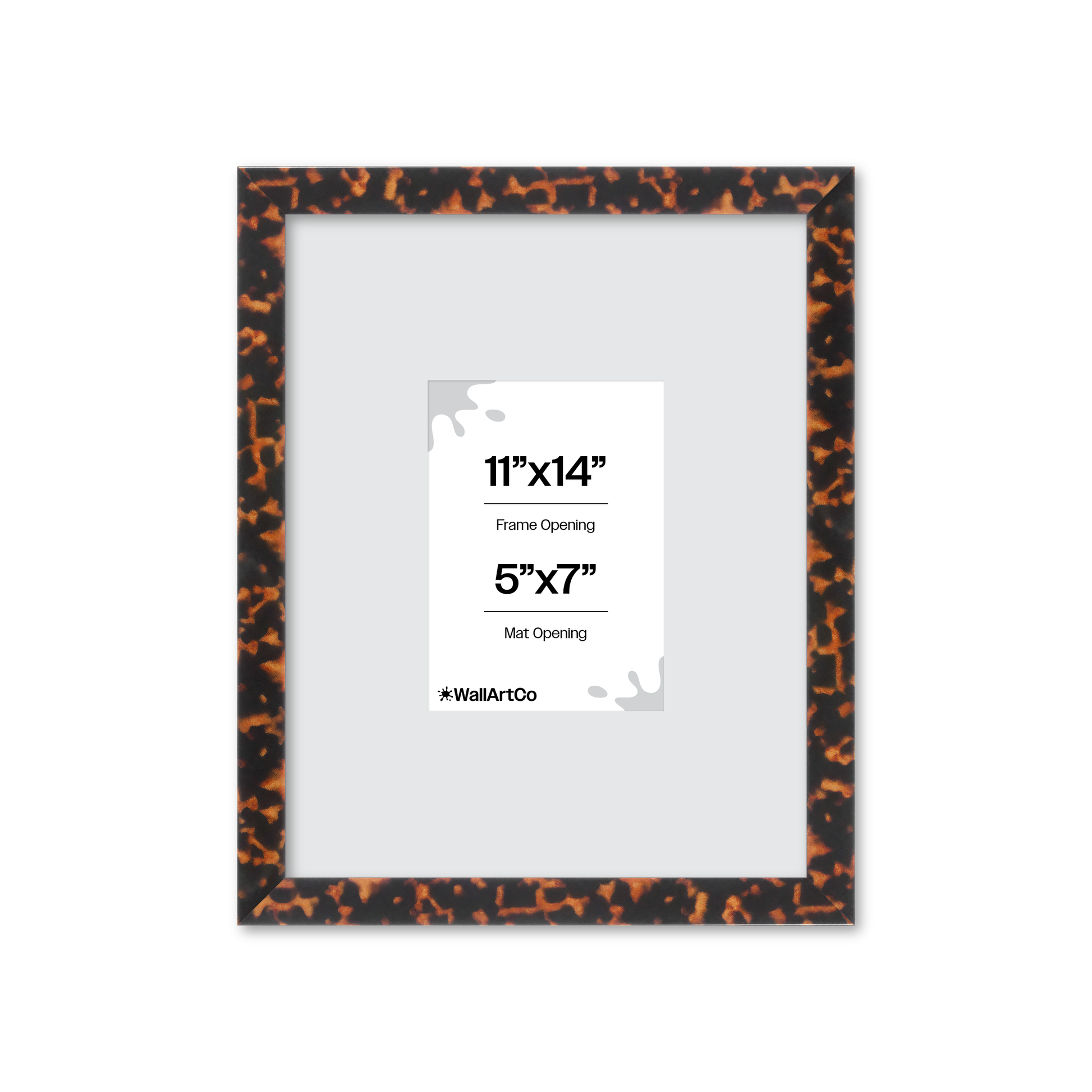 11" x 14" Tortoise Burlwood Lucca Wall Frame