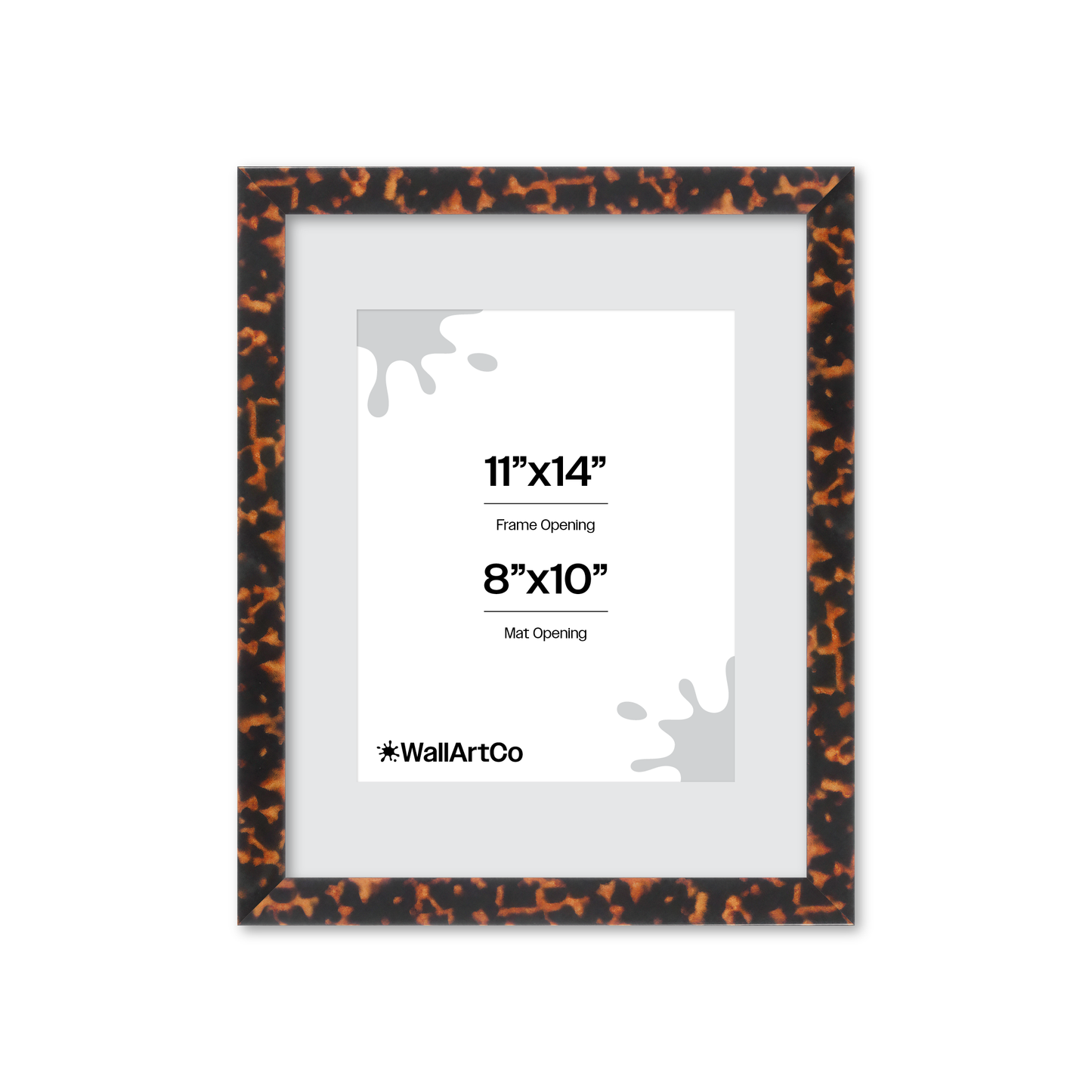 11" x 14" Tortoise Burlwood Lucca Wall Frame