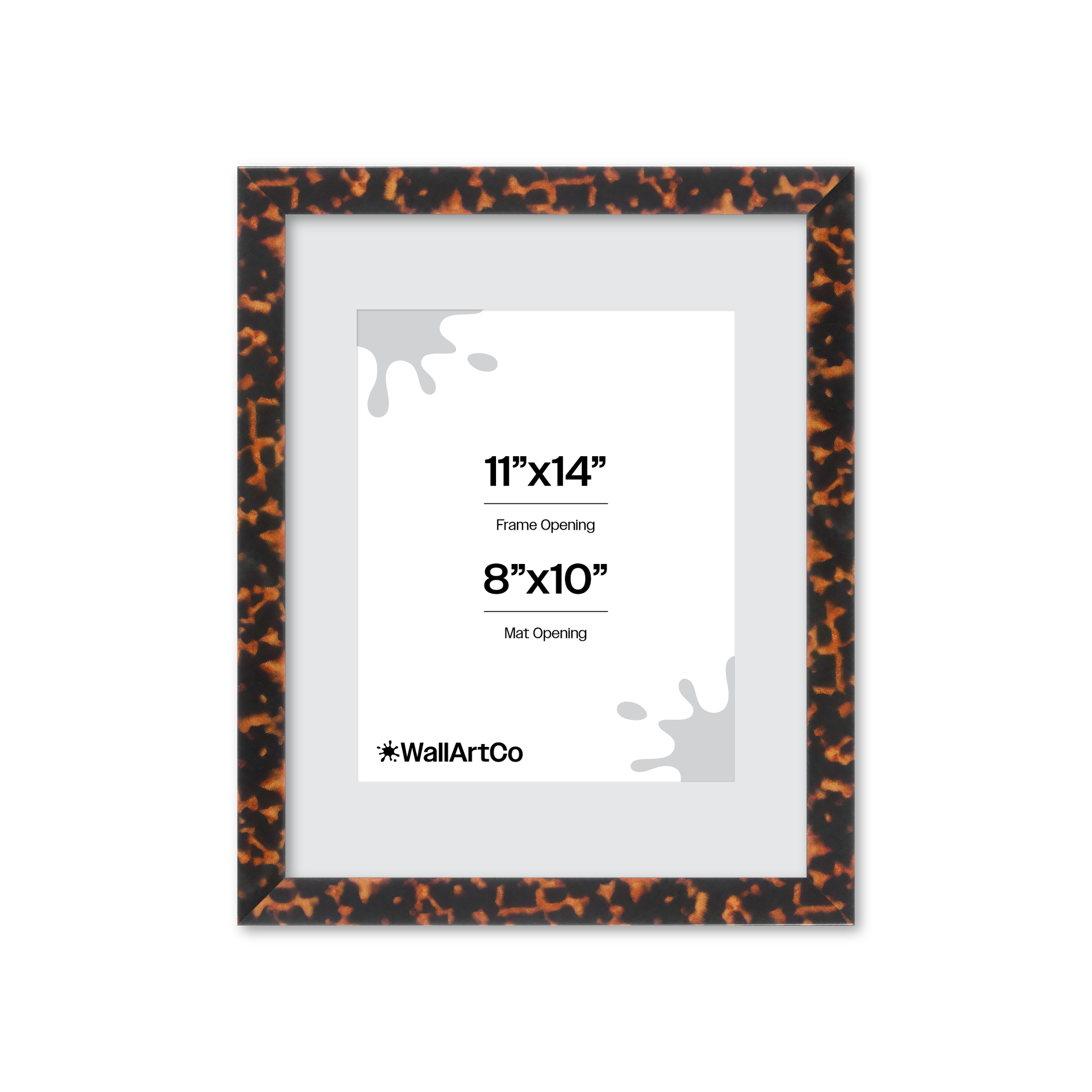 11" x 14" Tortoise Burlwood Lucca Wall Frame