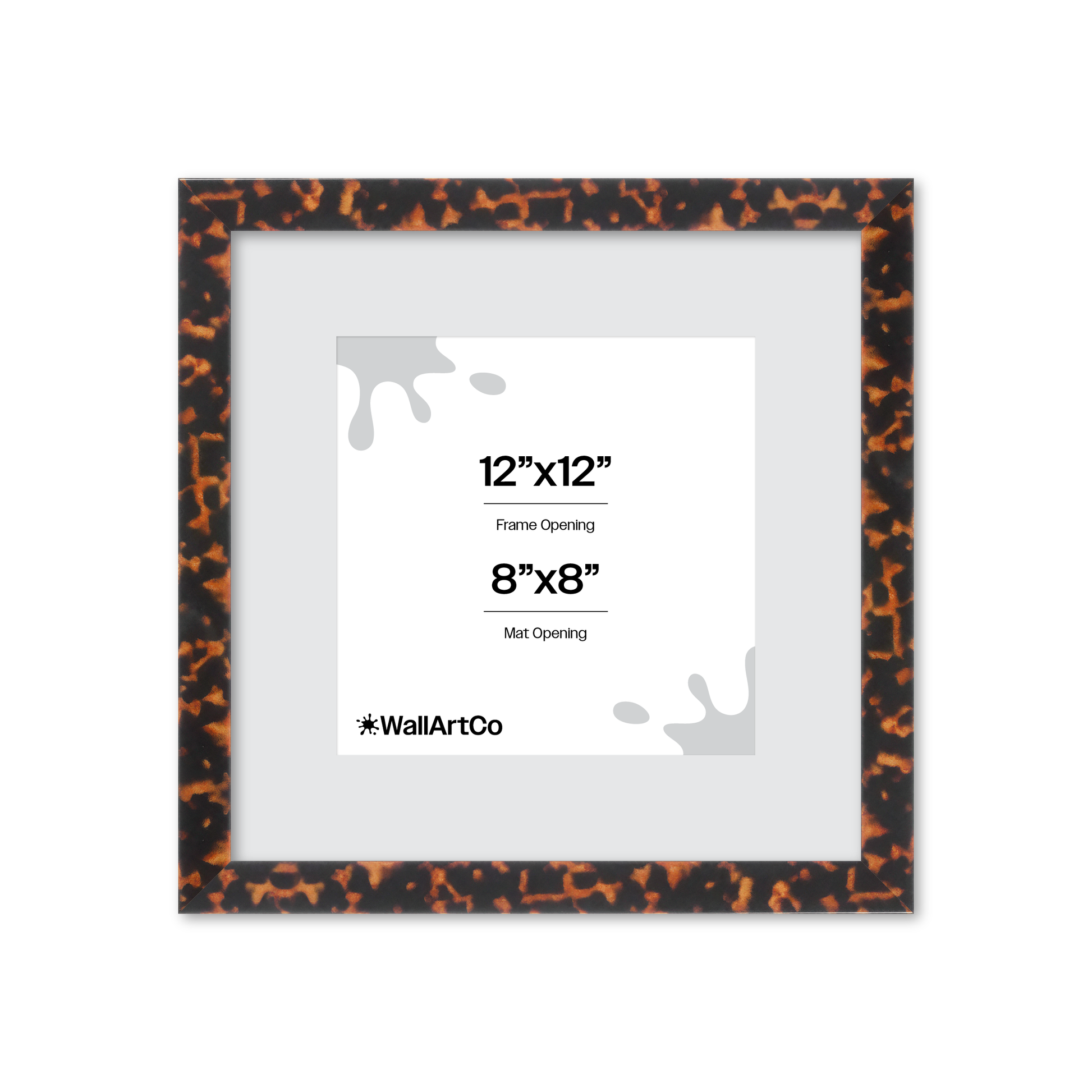12" x 12" Tortoise Burlwood Lucca Wall Frame