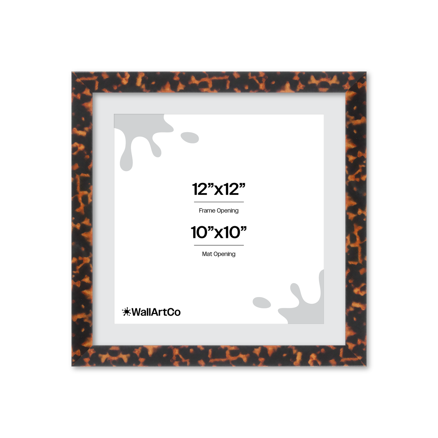 12" x 12" Tortoise Burlwood Lucca Wall Frame