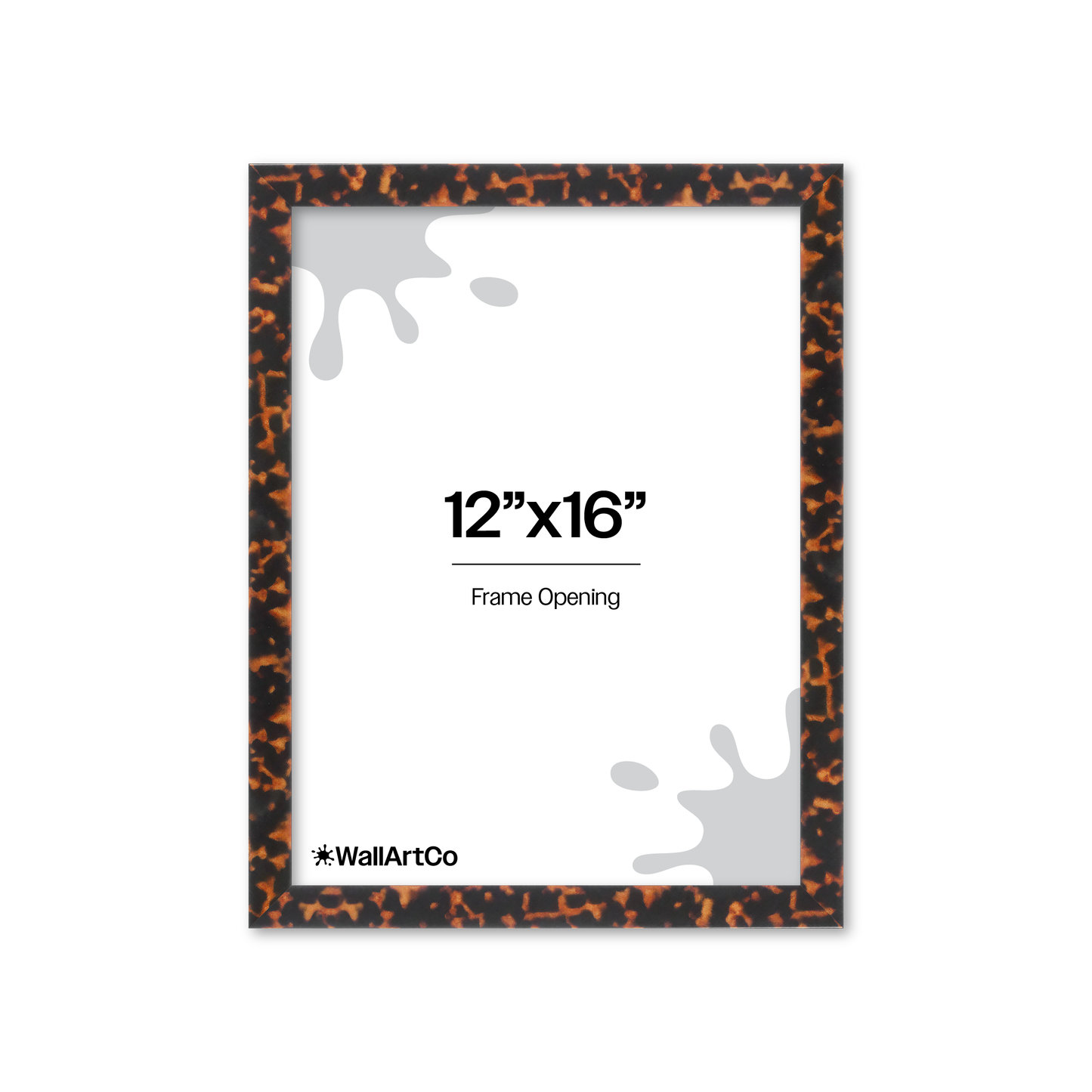12" x 16" Tortoise Burlwood Lucca Wall Frame