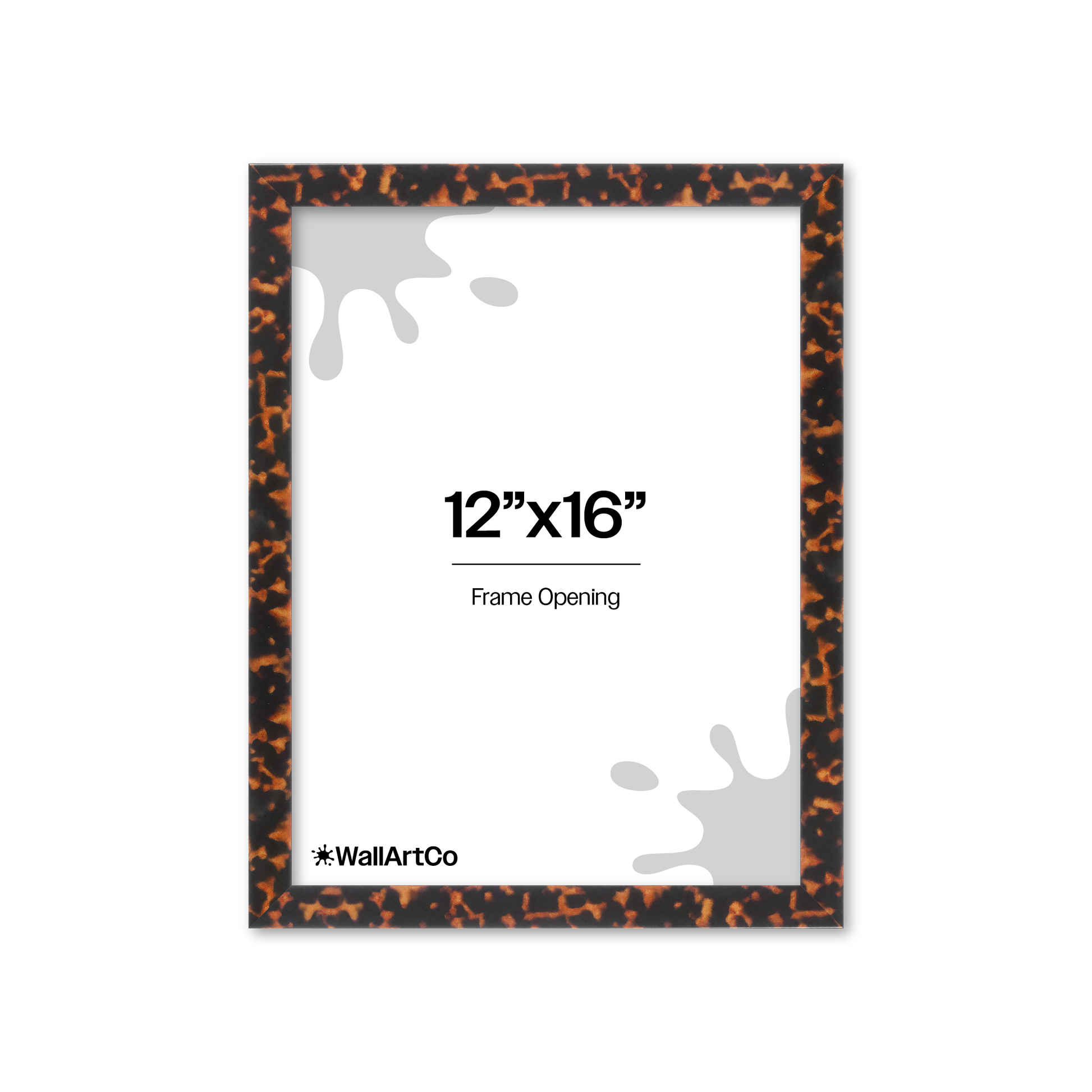 12" x 16" Tortoise Burlwood Lucca Wall Frame