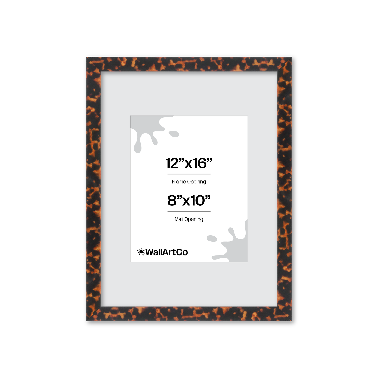 12" x 16" Tortoise Burlwood Lucca Wall Frame