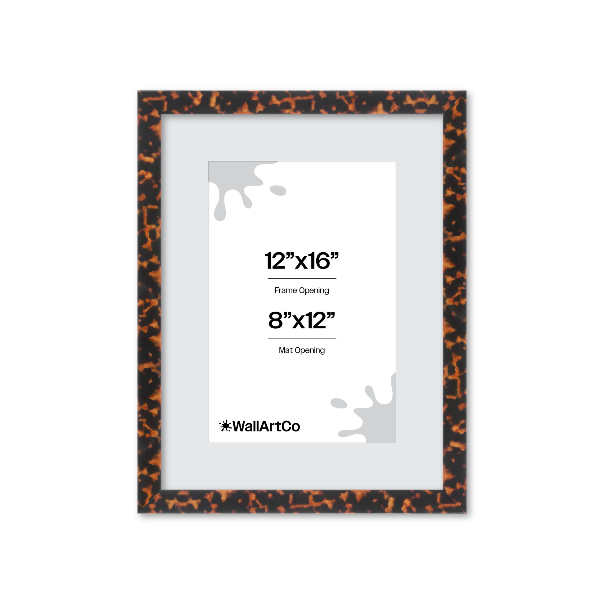 12" x 16" Tortoise Burlwood Lucca Wall Frame