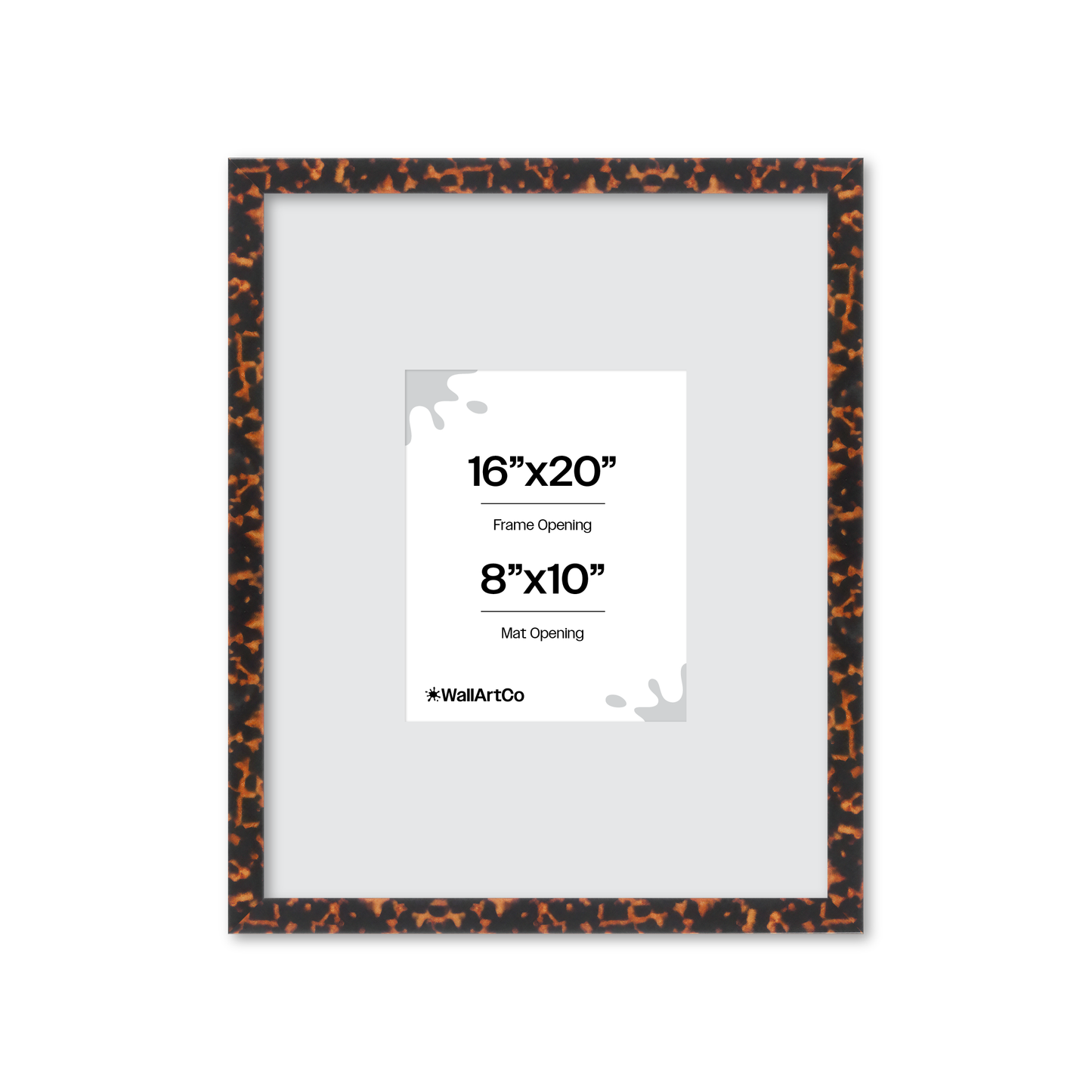 16" x 20" Tortoise Burlwood Lucca Wall Frame
