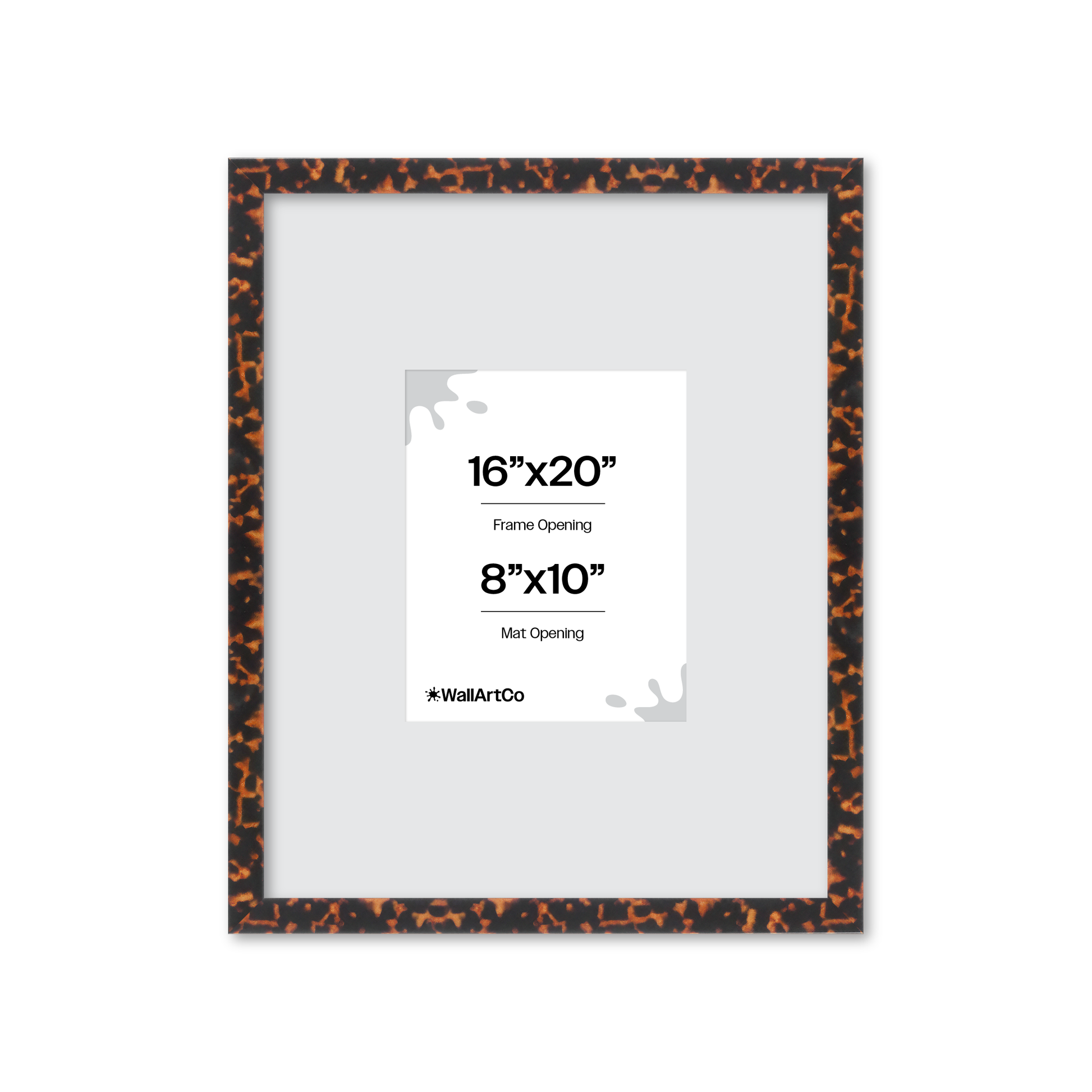 16" x 20" Tortoise Burlwood Lucca Wall Frame