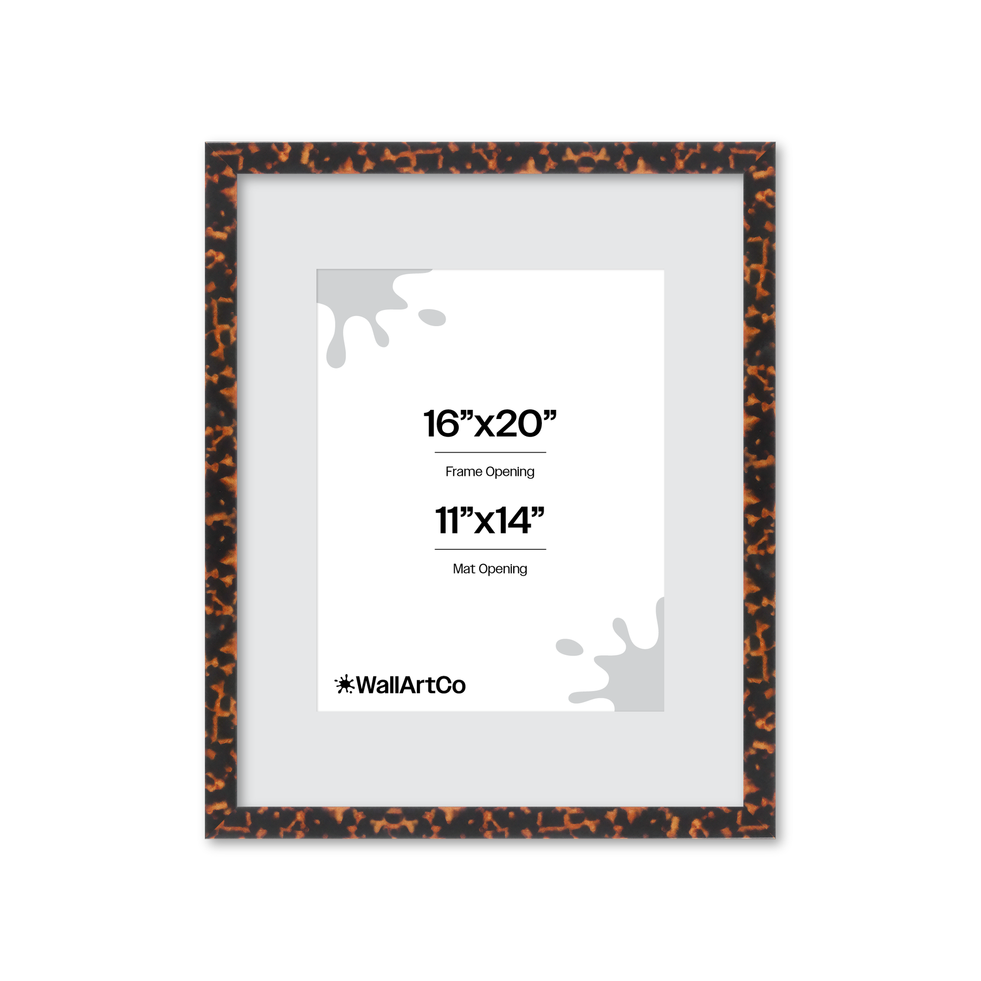 16" x 20" Tortoise Burlwood Lucca Wall Frame
