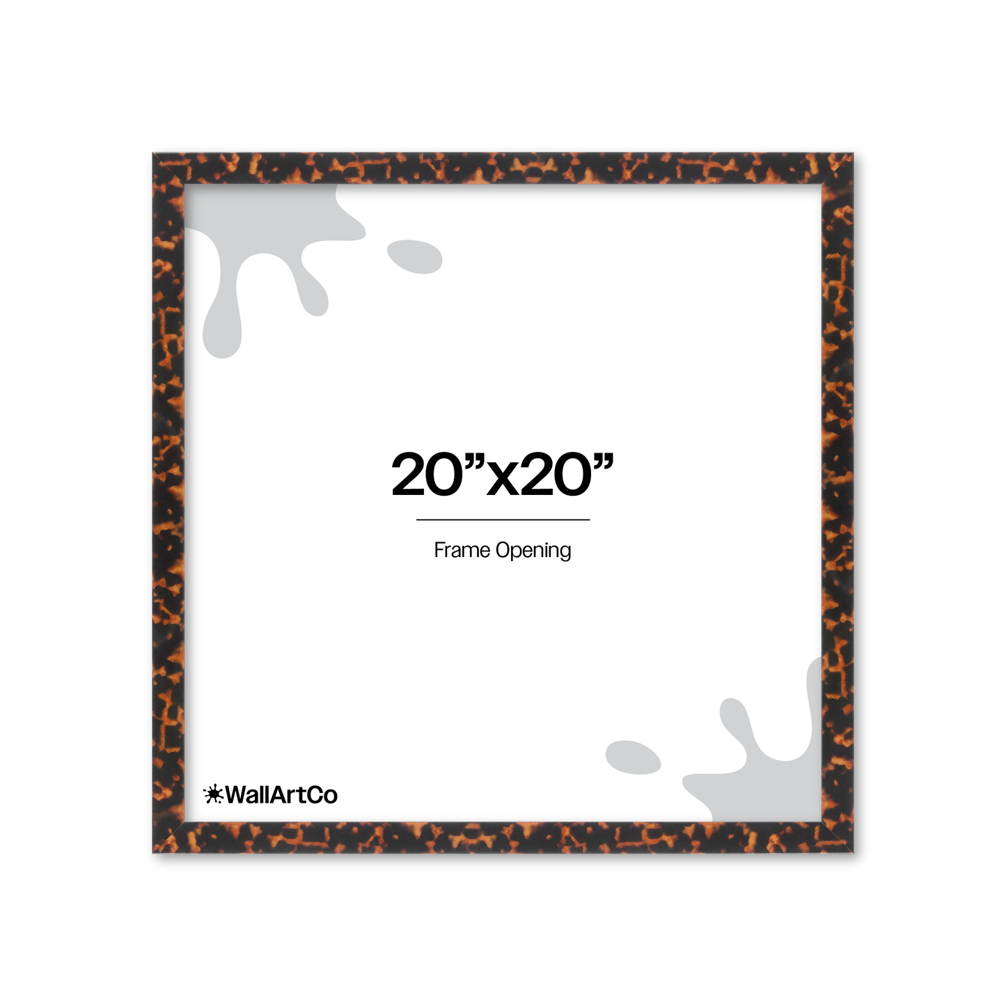 20" x 20" Tortoise Burlwood Lucca Wall Frame