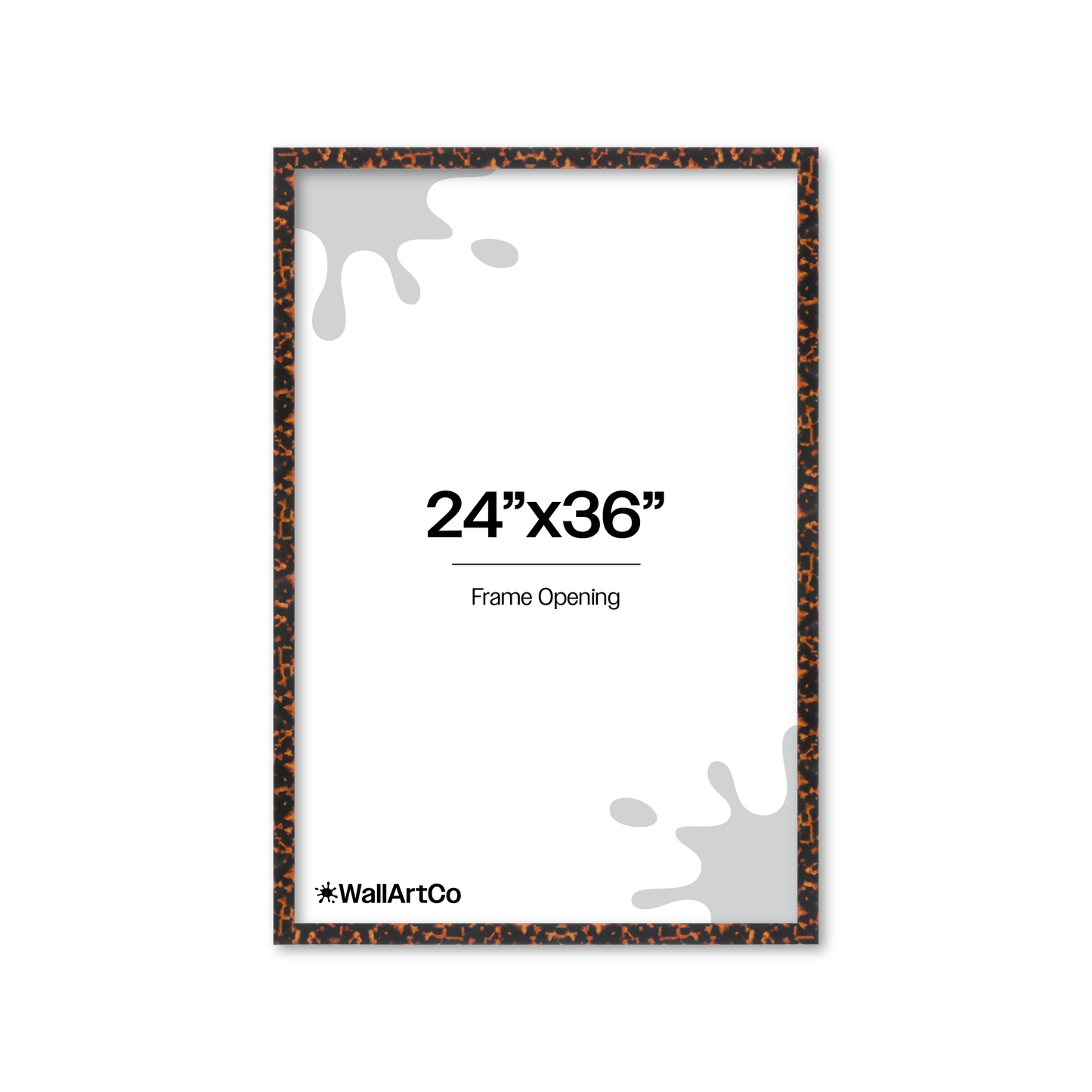 24" x 36" Tortoise Burlwood Lucca Wall Frame