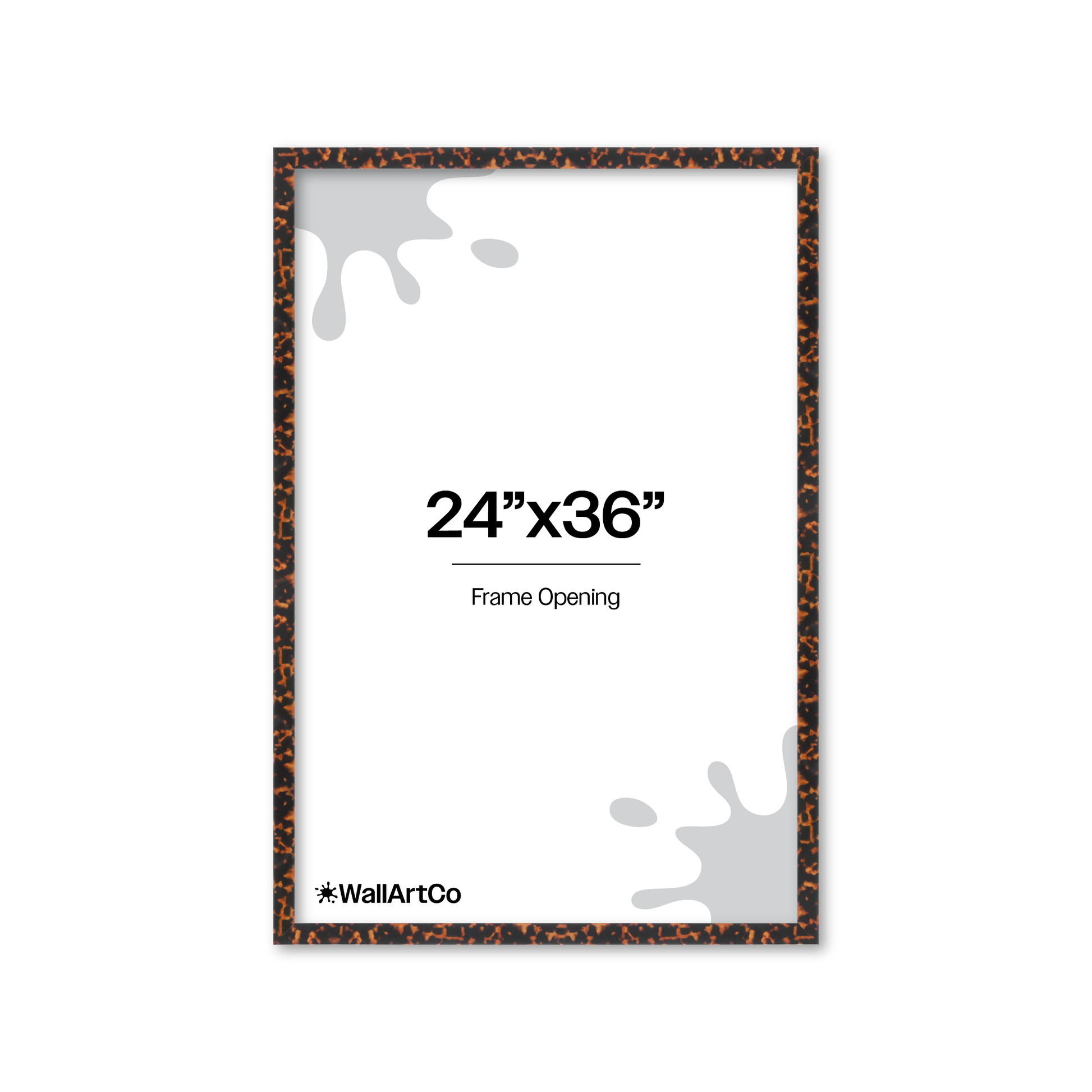 24" x 36" Tortoise Burlwood Lucca Wall Frame