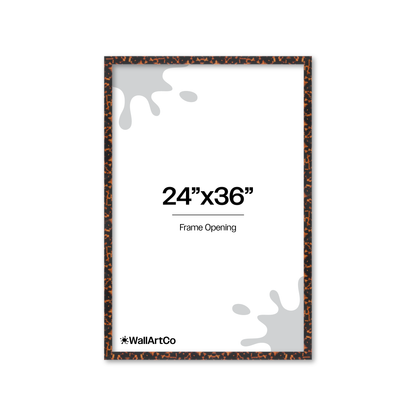 24" x 36" Tortoise Burlwood Lucca Wall Frame