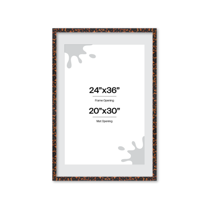 24" x 36" Tortoise Burlwood Lucca Wall Frame
