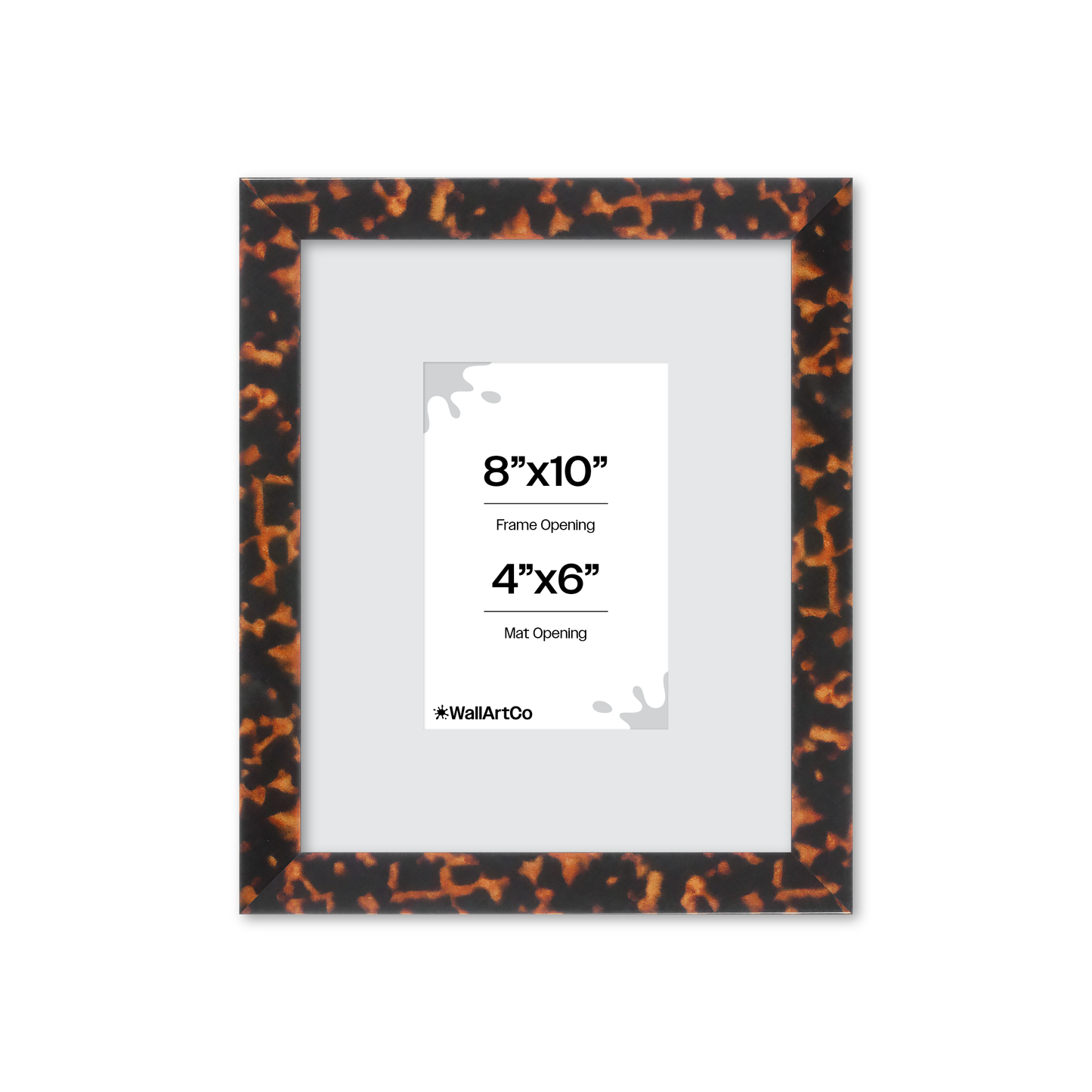 8" x 10" Tortoise Burlwood Lucca Wall Frame