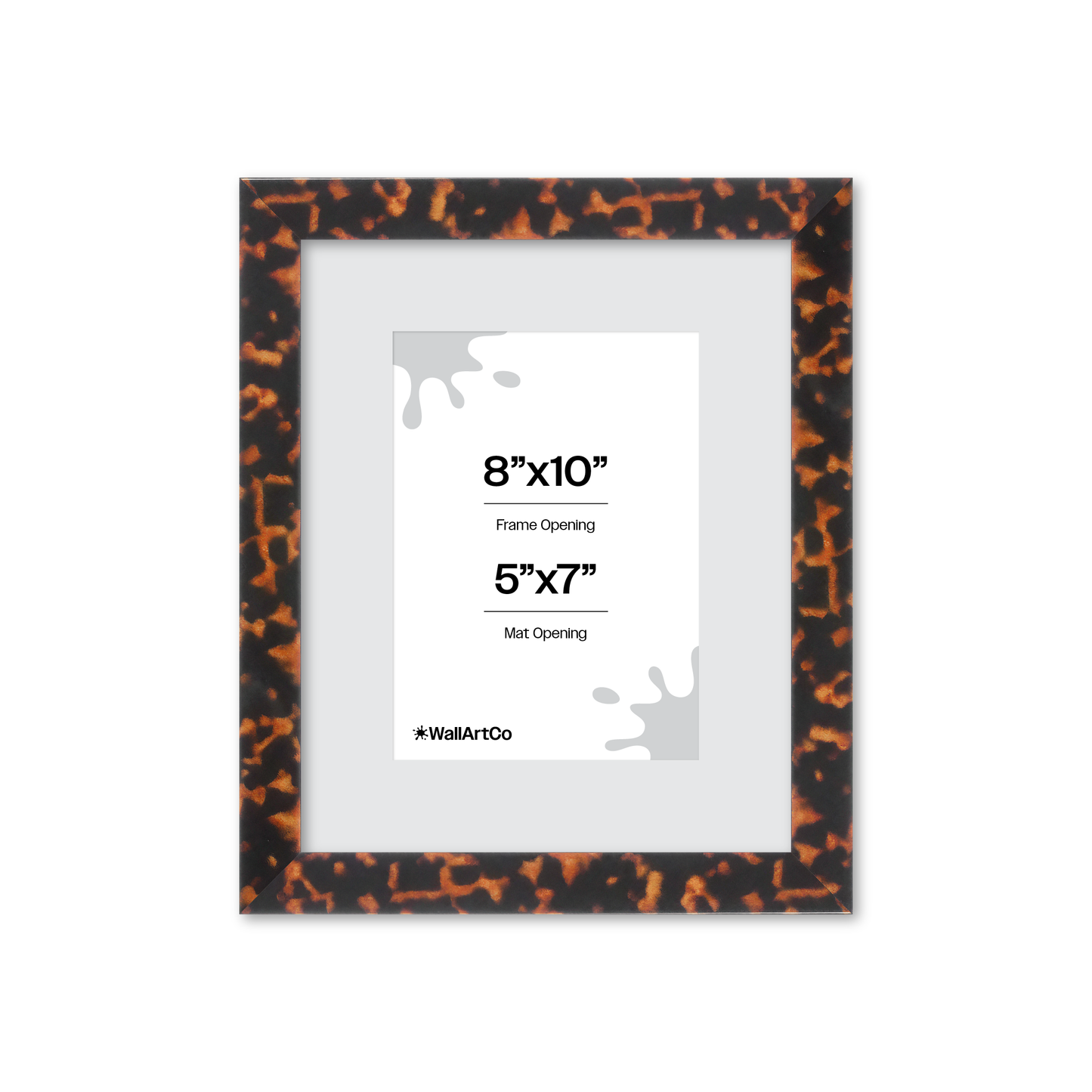 8" x 10" Tortoise Burlwood Lucca Wall Frame