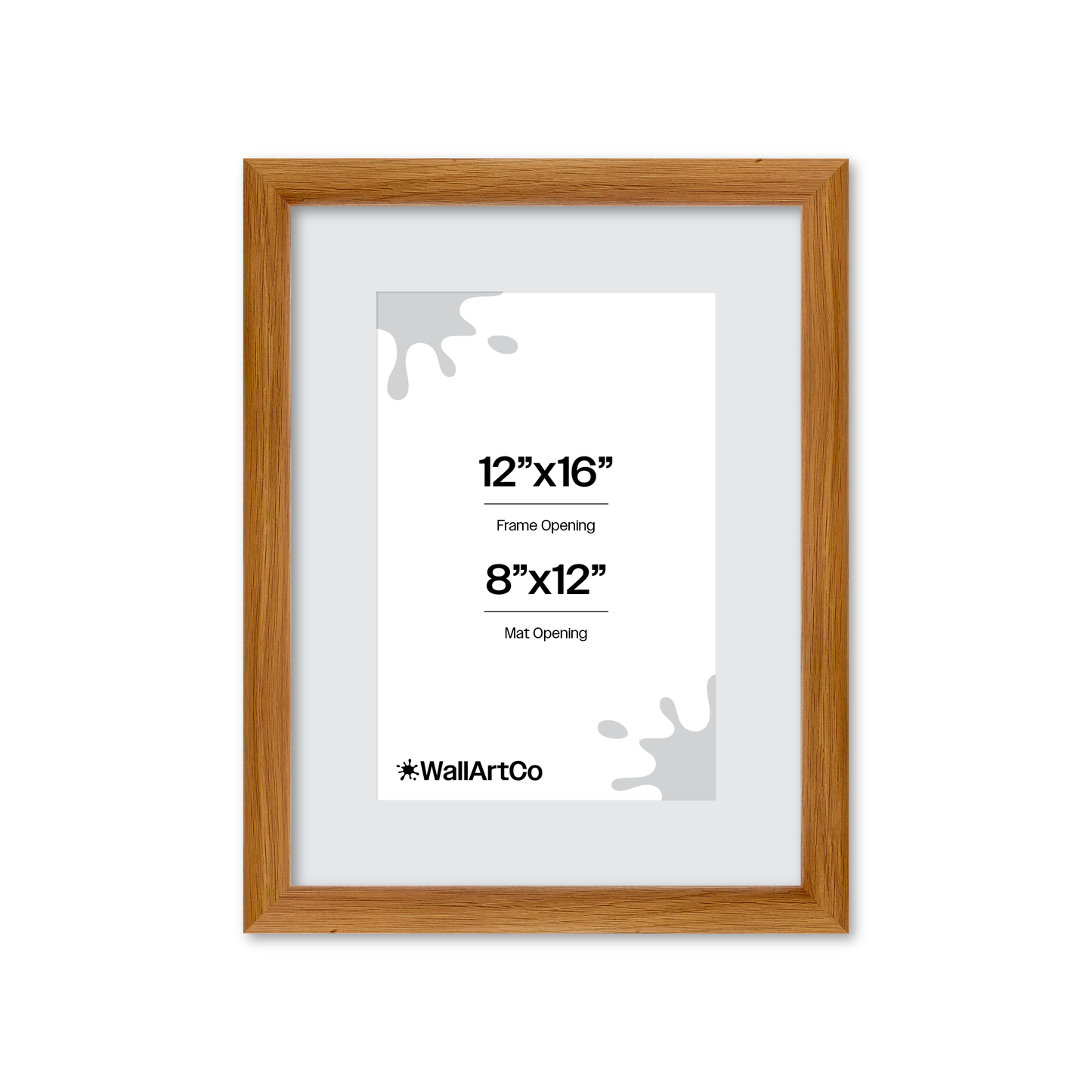 12" x 16" Light Oak Hudson Wall Frame
