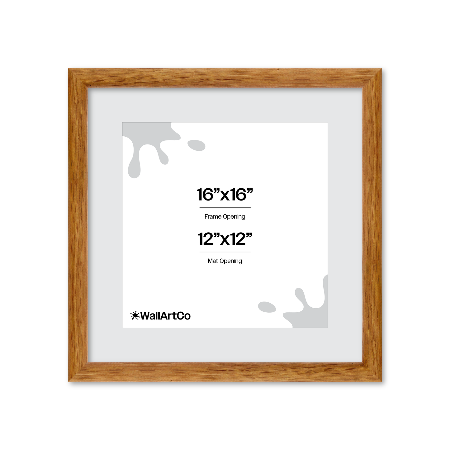 16" x 16" Light Oak Hudson Wall Frame