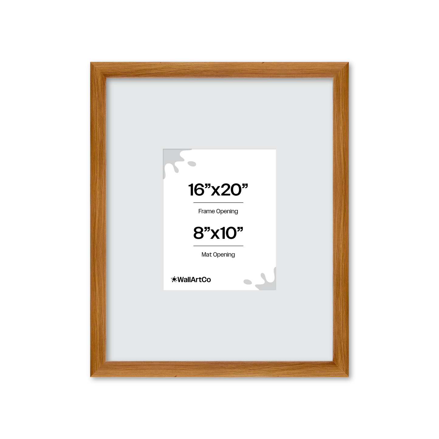 16" x 20" Light Oak Hudson Wall Frame