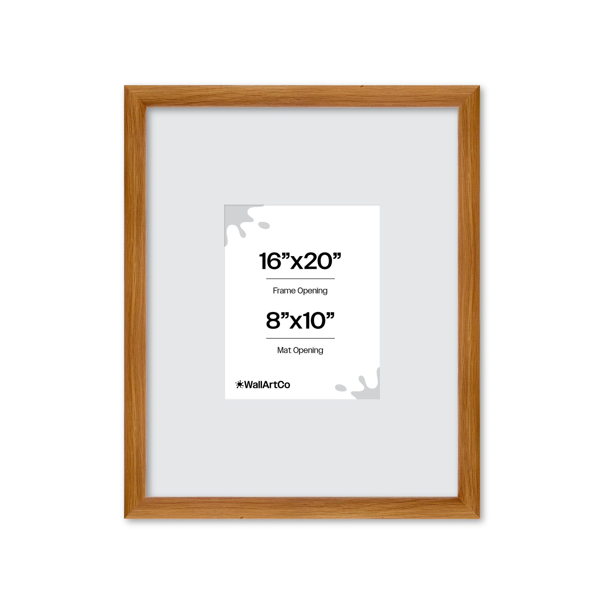 16" x 20" Light Oak Hudson Wall Frame