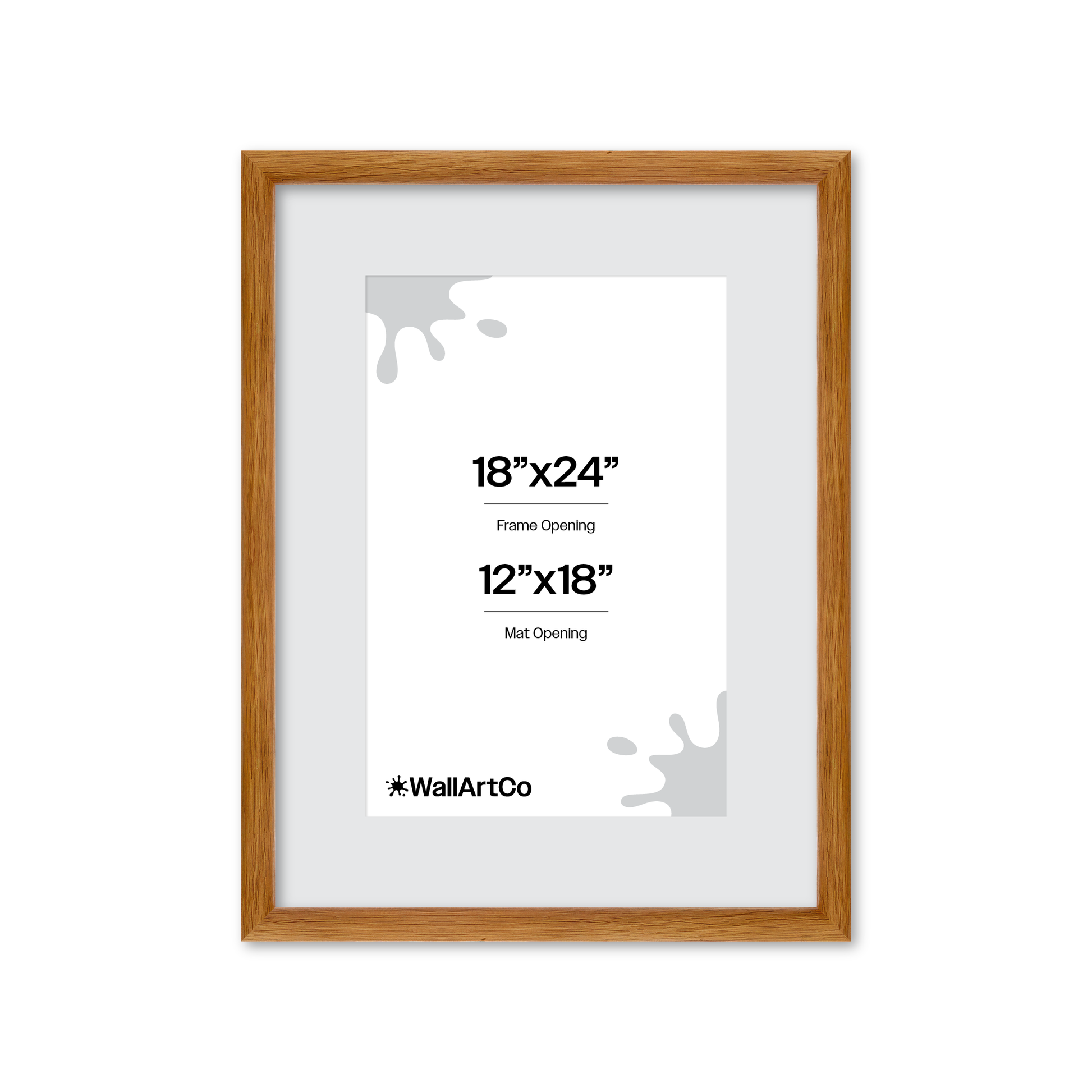 18" x 24" Light Oak Hudson Wall Frame