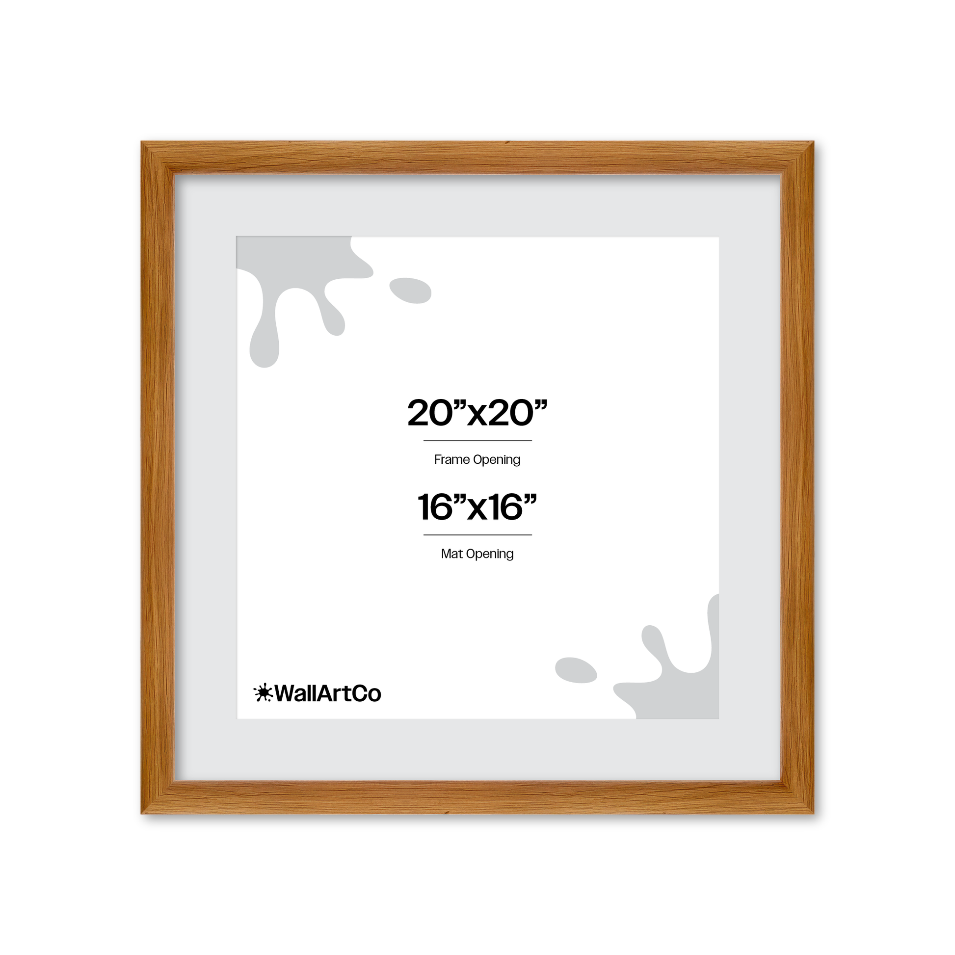 20" x 20" Light Oak Hudson Wall Frame