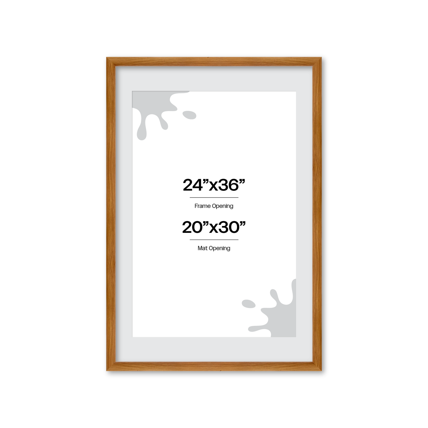 24" x 36" Light Oak Hudson Wall Frame