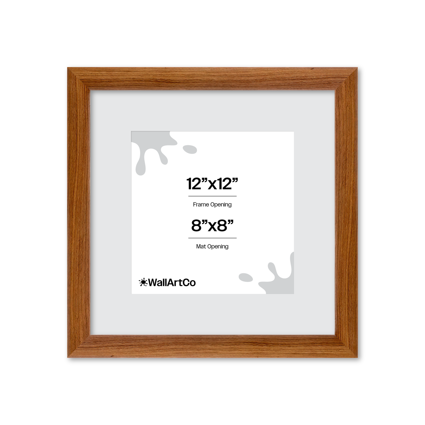 12" x 12" Light Walnut Hudson Wall Frame