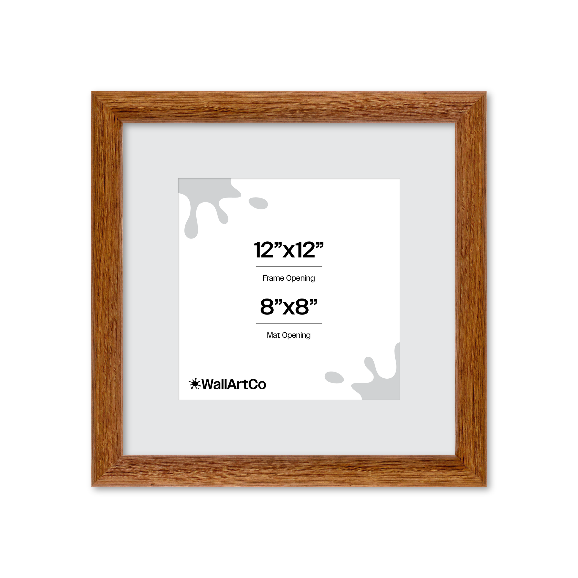 12" x 12" Light Walnut Hudson Wall Frame