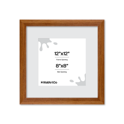 12" x 12" Light Walnut Hudson Wall Frame