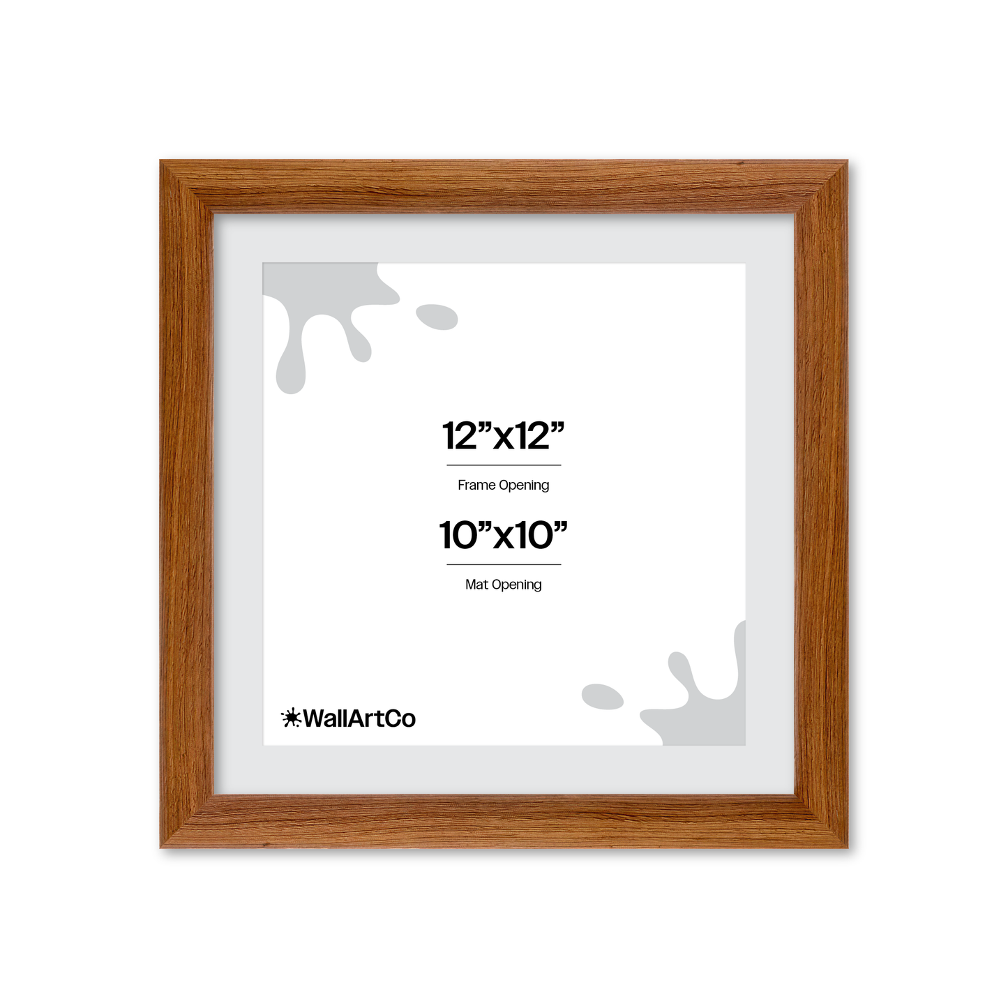 12" x 12" Light Walnut Hudson Wall Frame