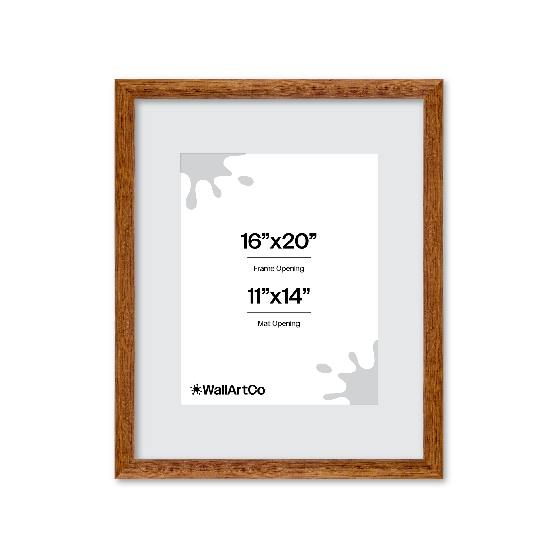 16" x 20" Light Walnut Hudson Wall Frame
