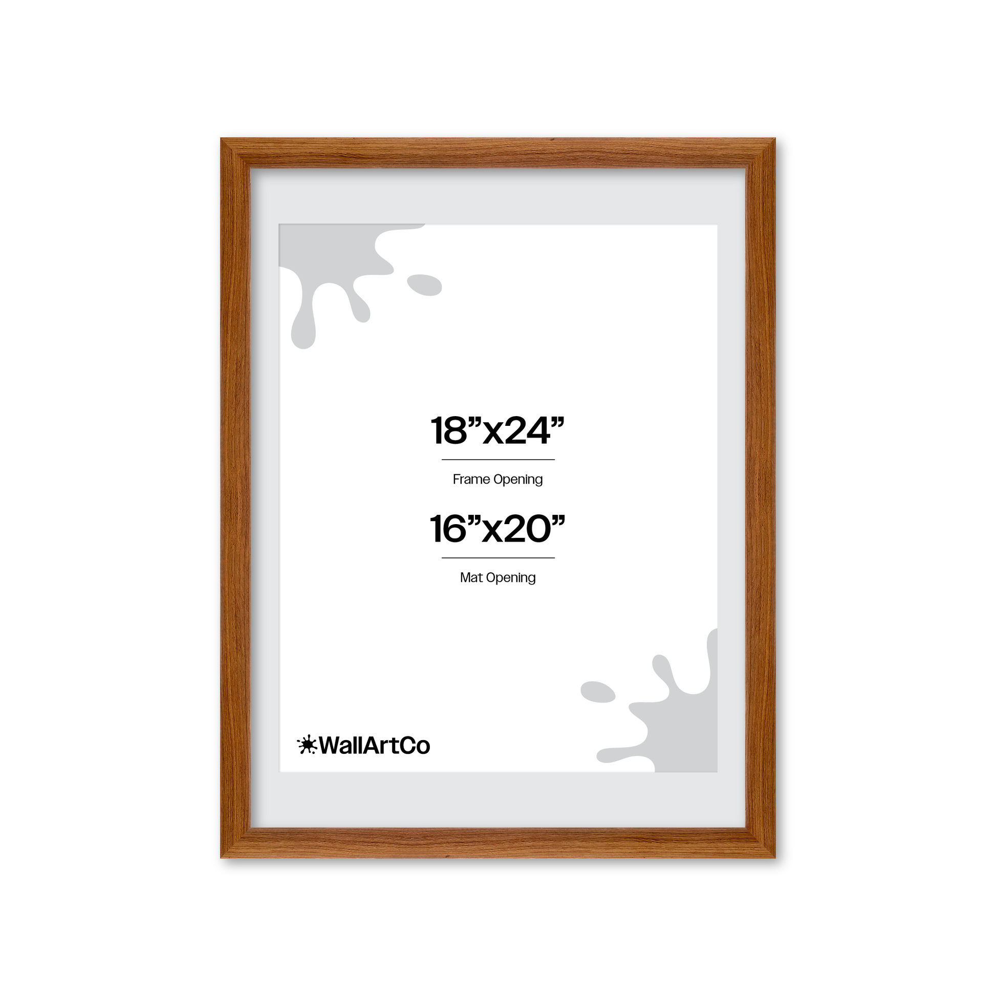 18" x 24" Light Walnut Hudson Wall Frame