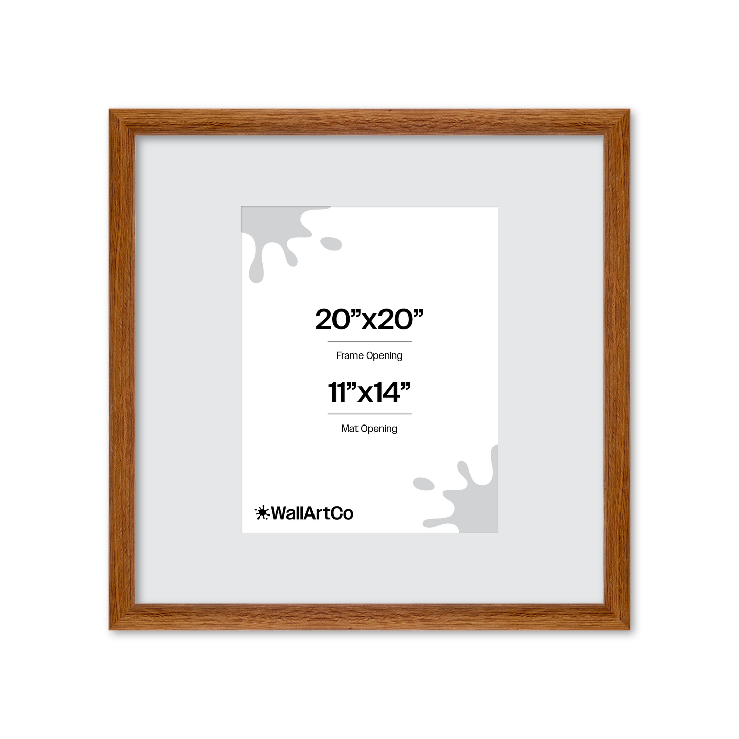 20" x 20" Light Walnut Hudson Wall Frame
