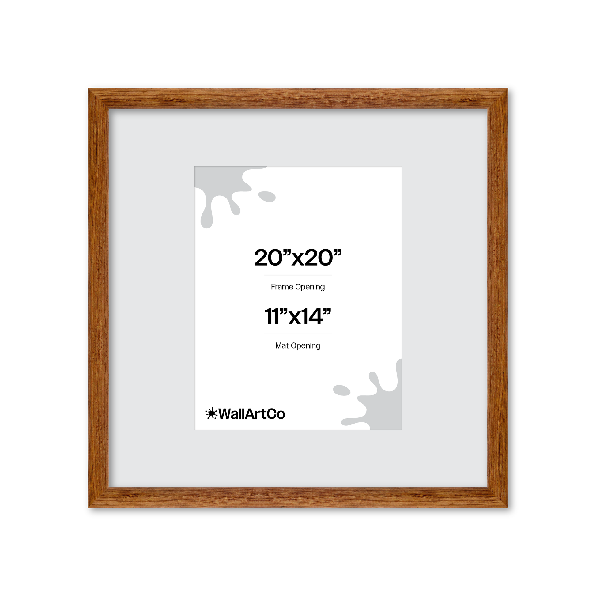 20" x 20" Light Walnut Hudson Wall Frame