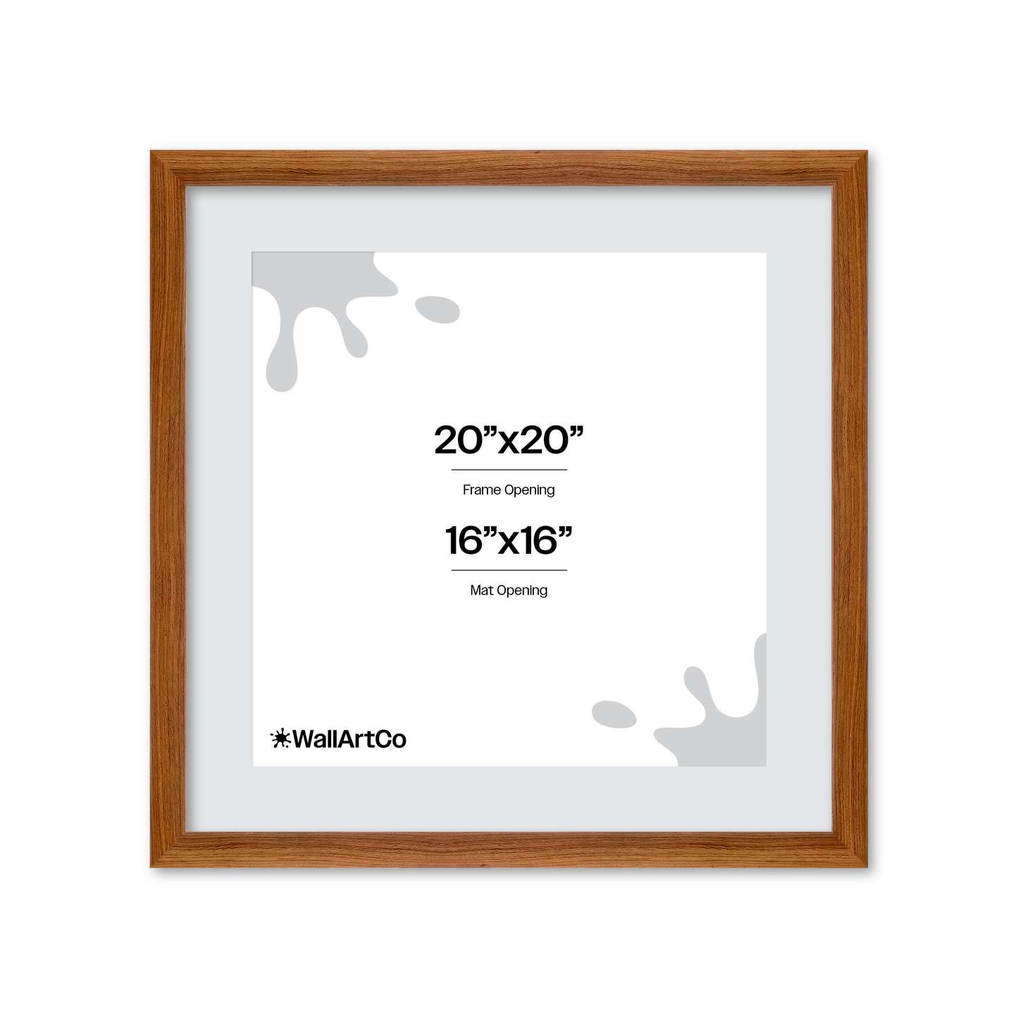 20" x 20" Light Walnut Hudson Wall Frame