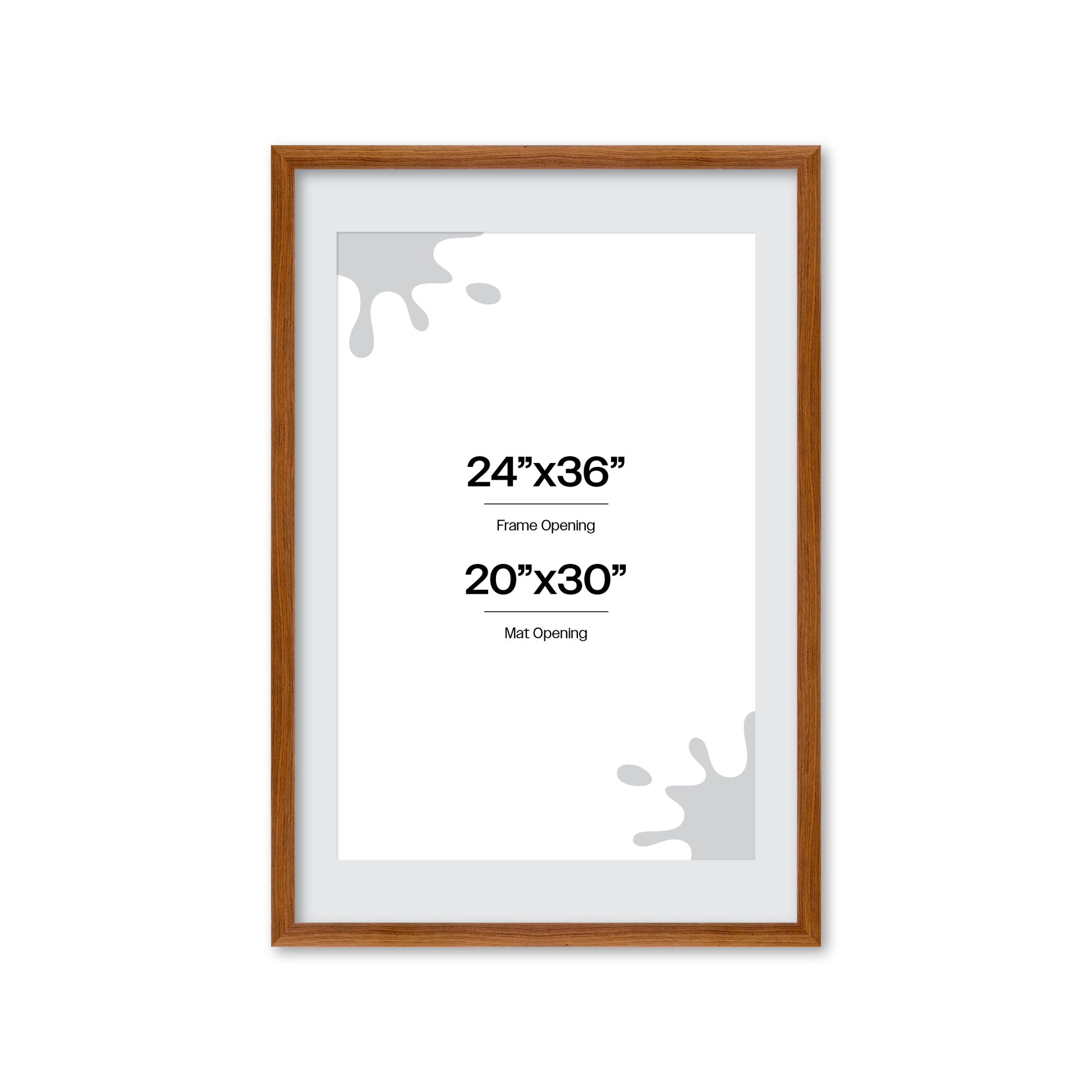 24" x 36" Light Walnut Hudson Wall Frame