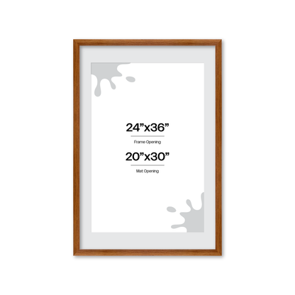 24" x 36" Light Walnut Hudson Wall Frame