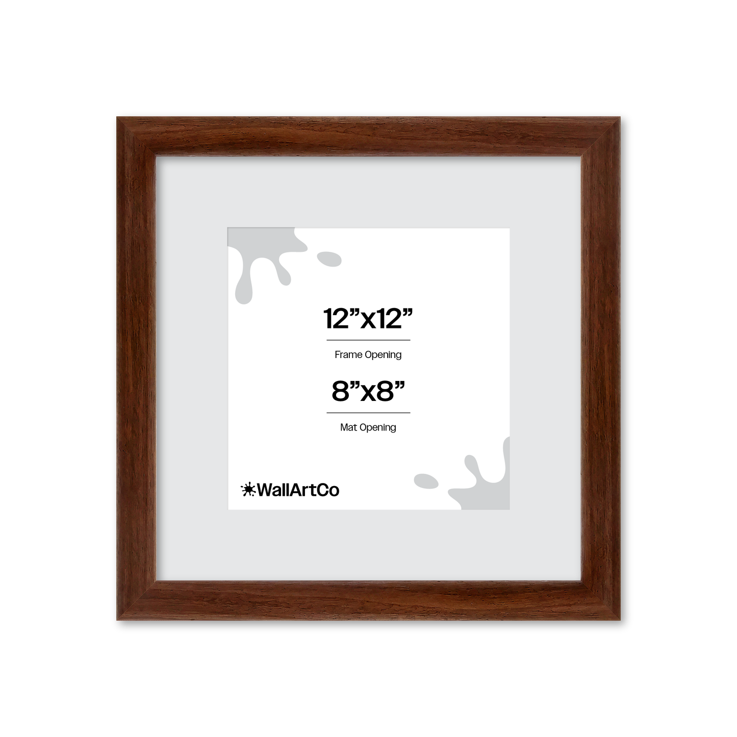 12" x 12" Dark Walnut Hudson Wall Frame