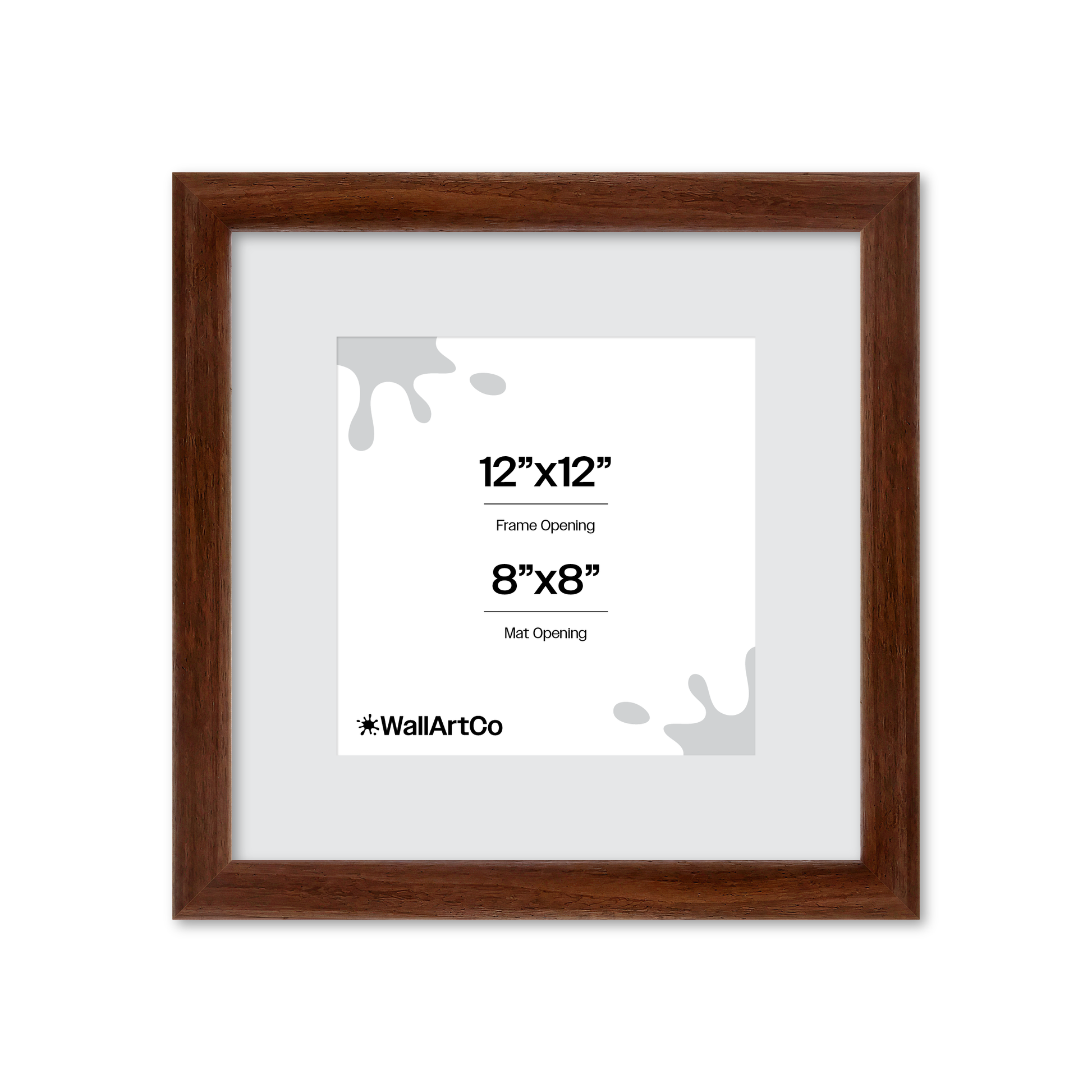 12" x 12" Dark Walnut Hudson Wall Frame
