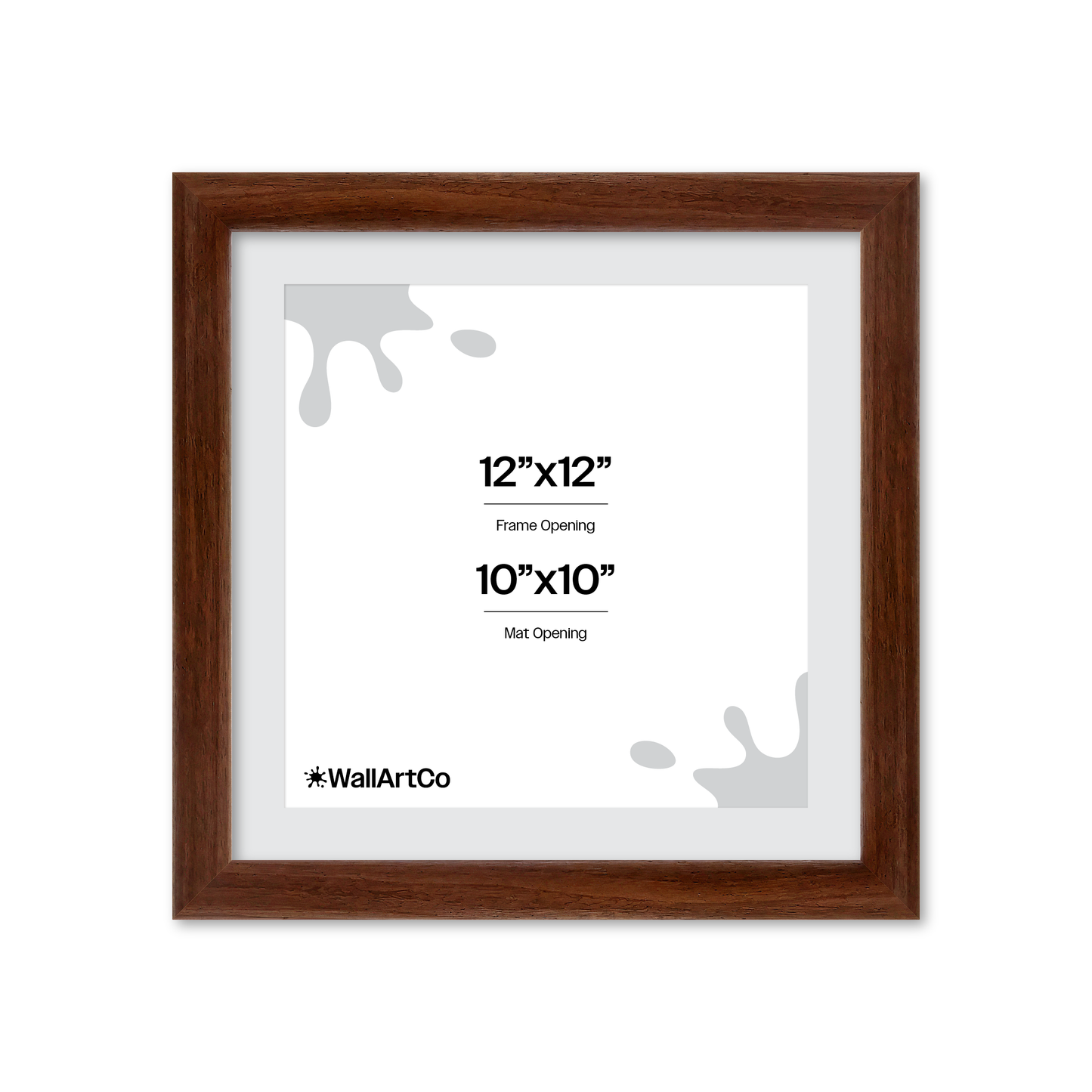 12" x 12" Dark Walnut Hudson Wall Frame