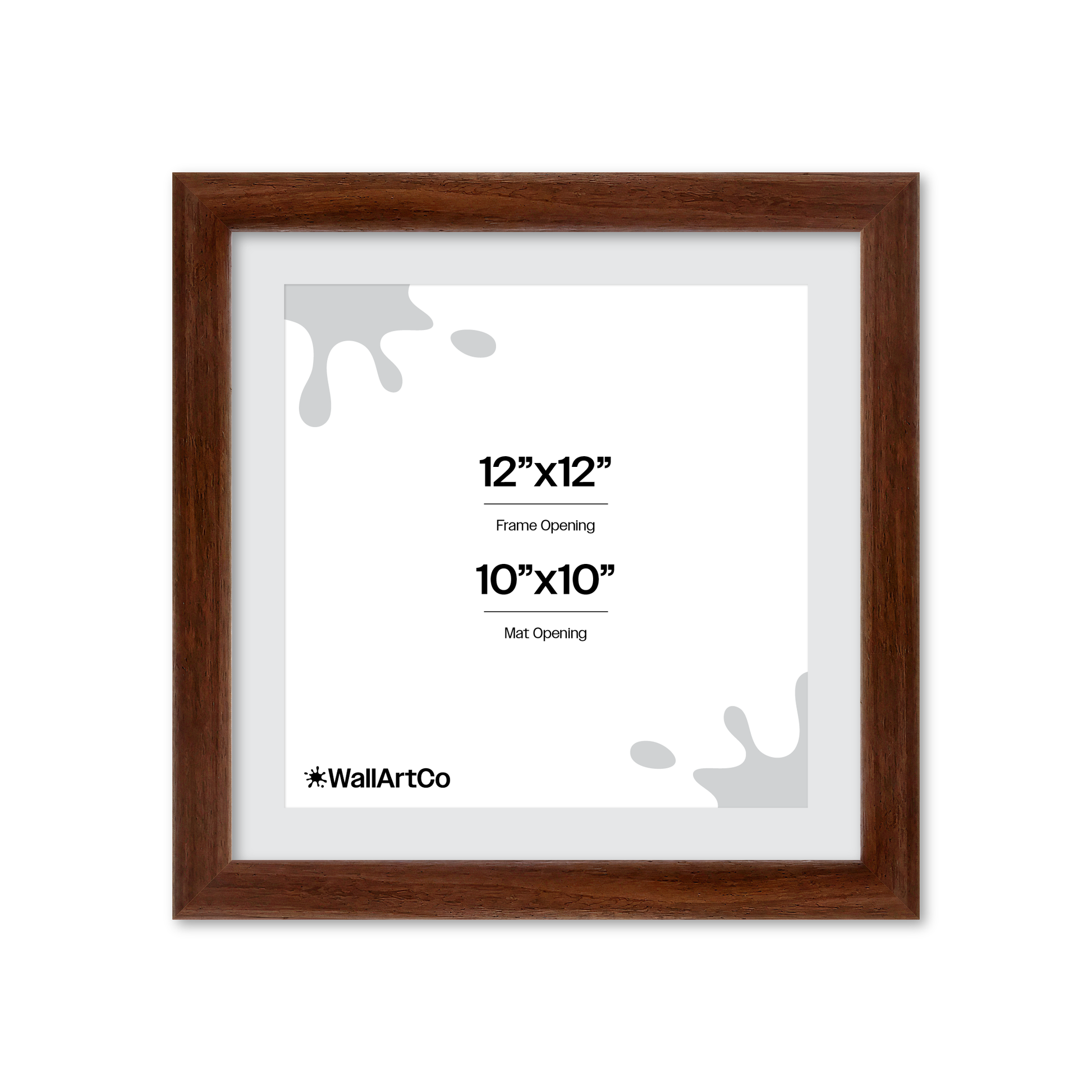 12" x 12" Dark Walnut Hudson Wall Frame