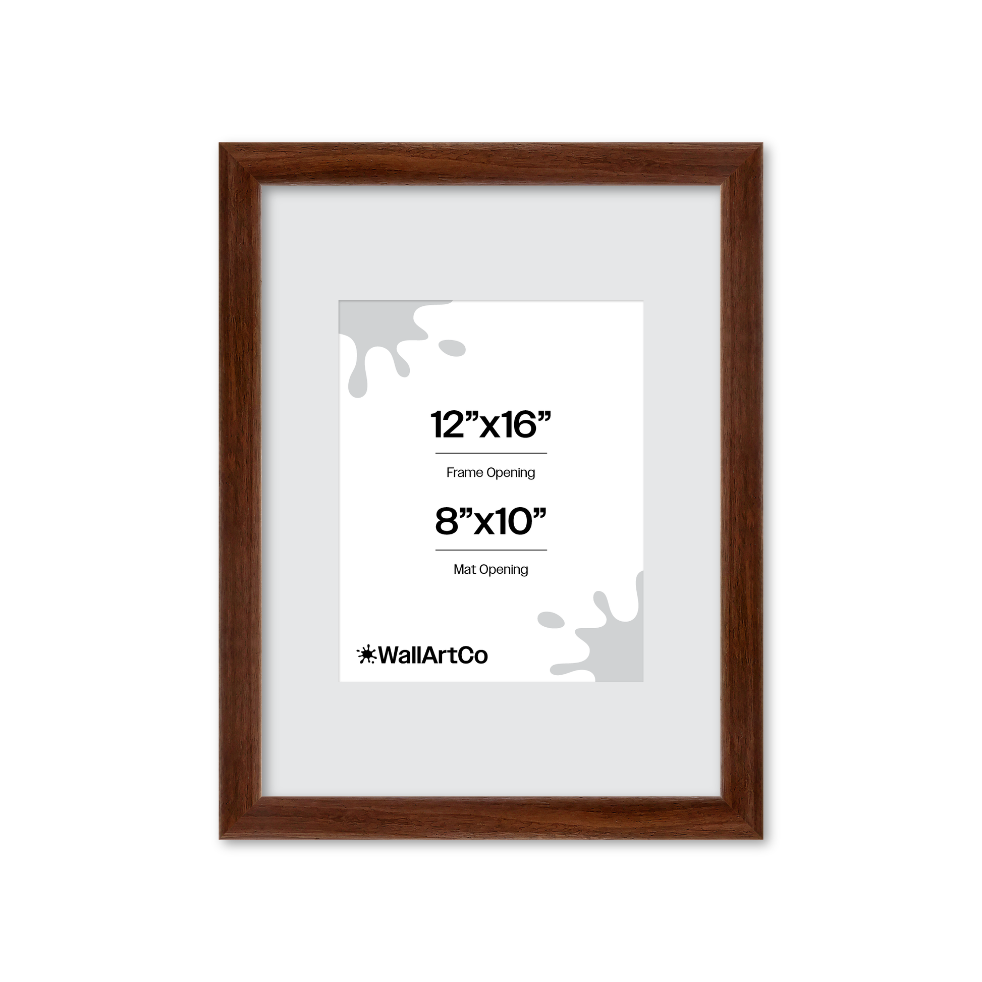 12" x 16" Dark Walnut Hudson Wall Frame