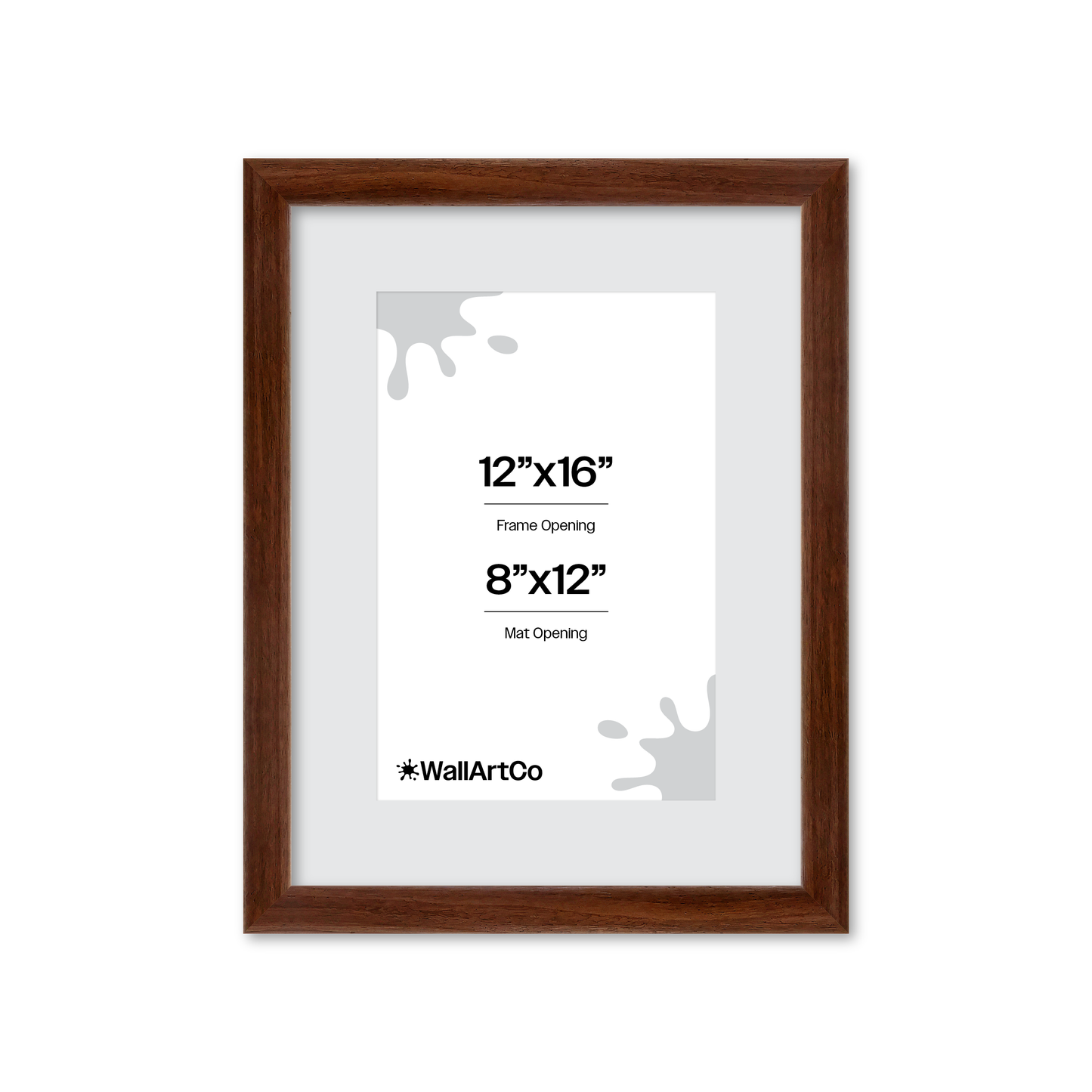 12" x 16" Dark Walnut Hudson Wall Frame